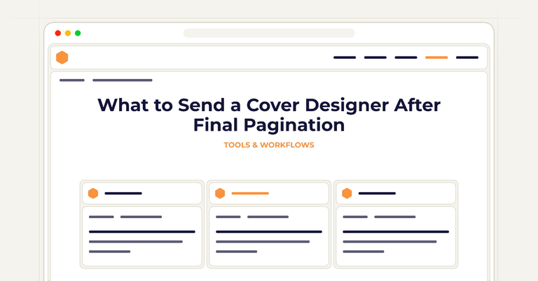 What to Send a Cover Designer After Final Pagination