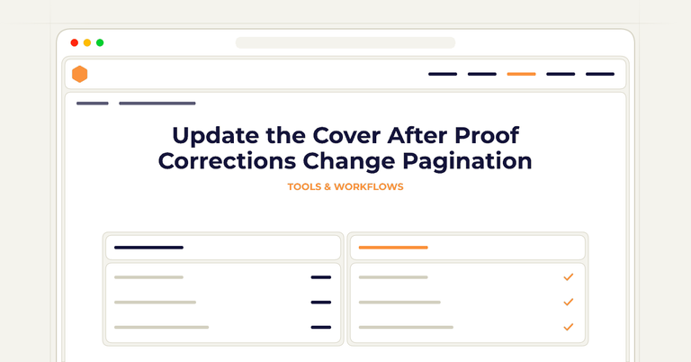 Update the Cover After Proof Corrections Change Pagination