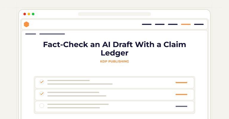 Fact-Check an AI Draft With a Claim Ledger