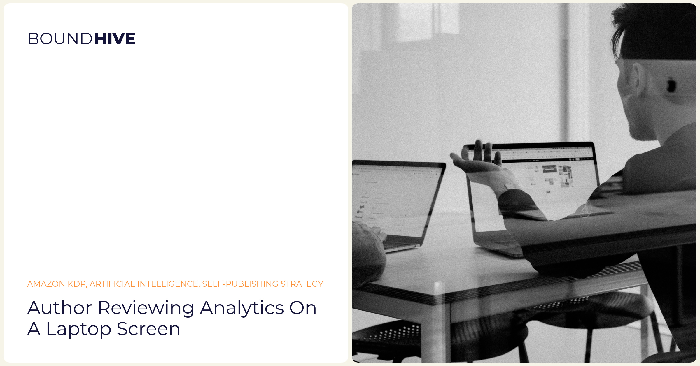 Author reviewing analytics on a laptop screen
