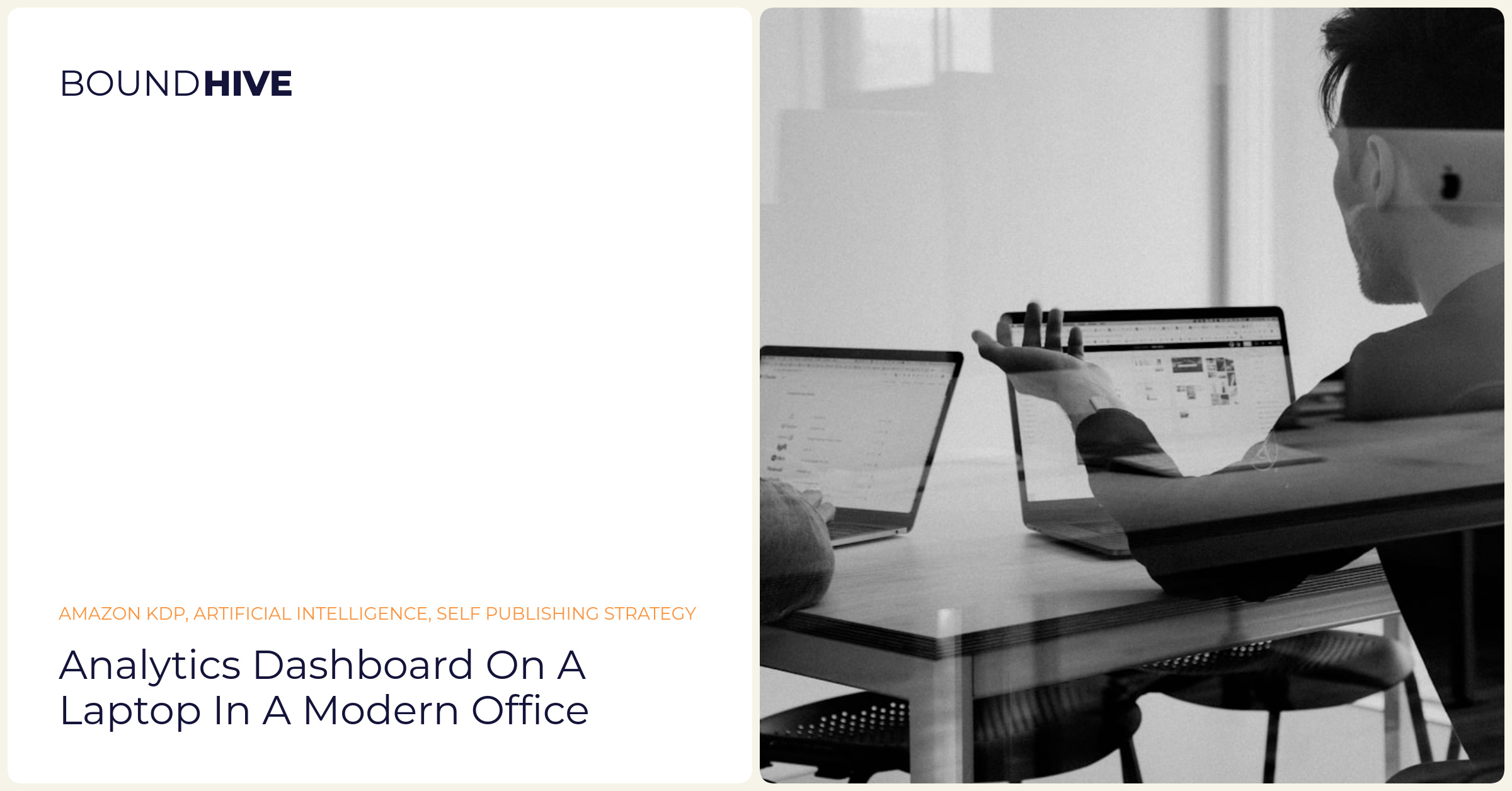 Analytics dashboard on a laptop in a modern office