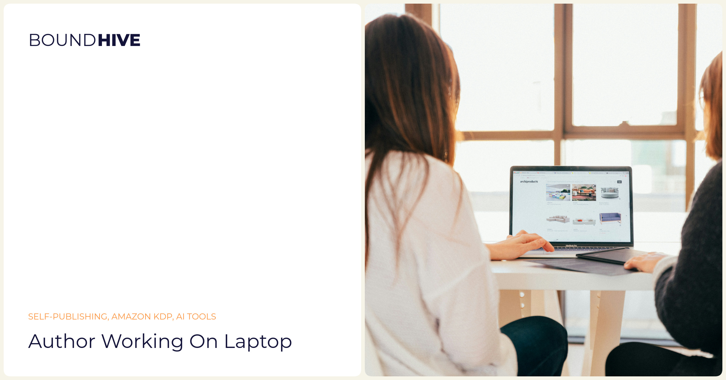 Author working on laptop