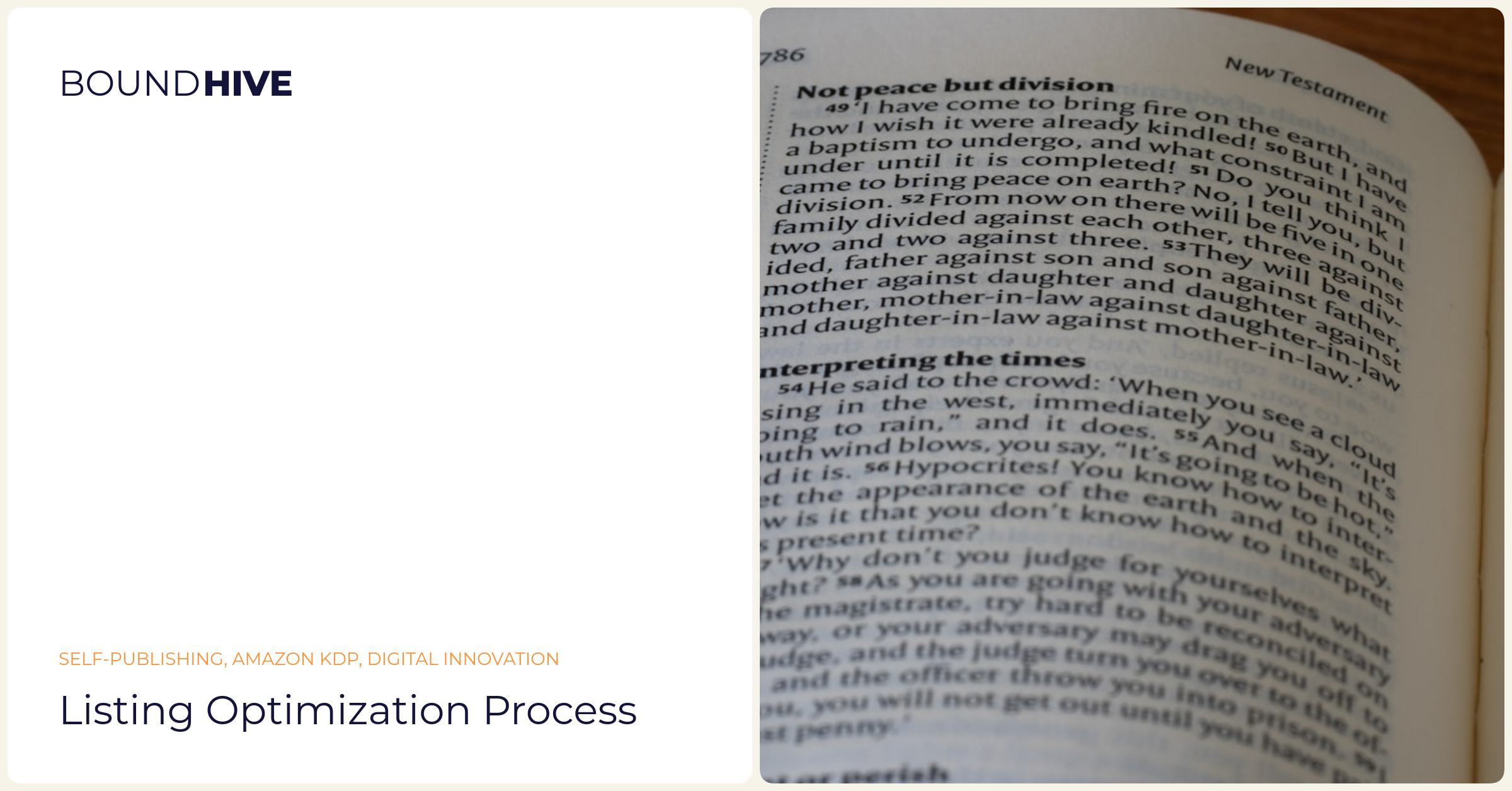 Amazon listing optimization Listing optimization process