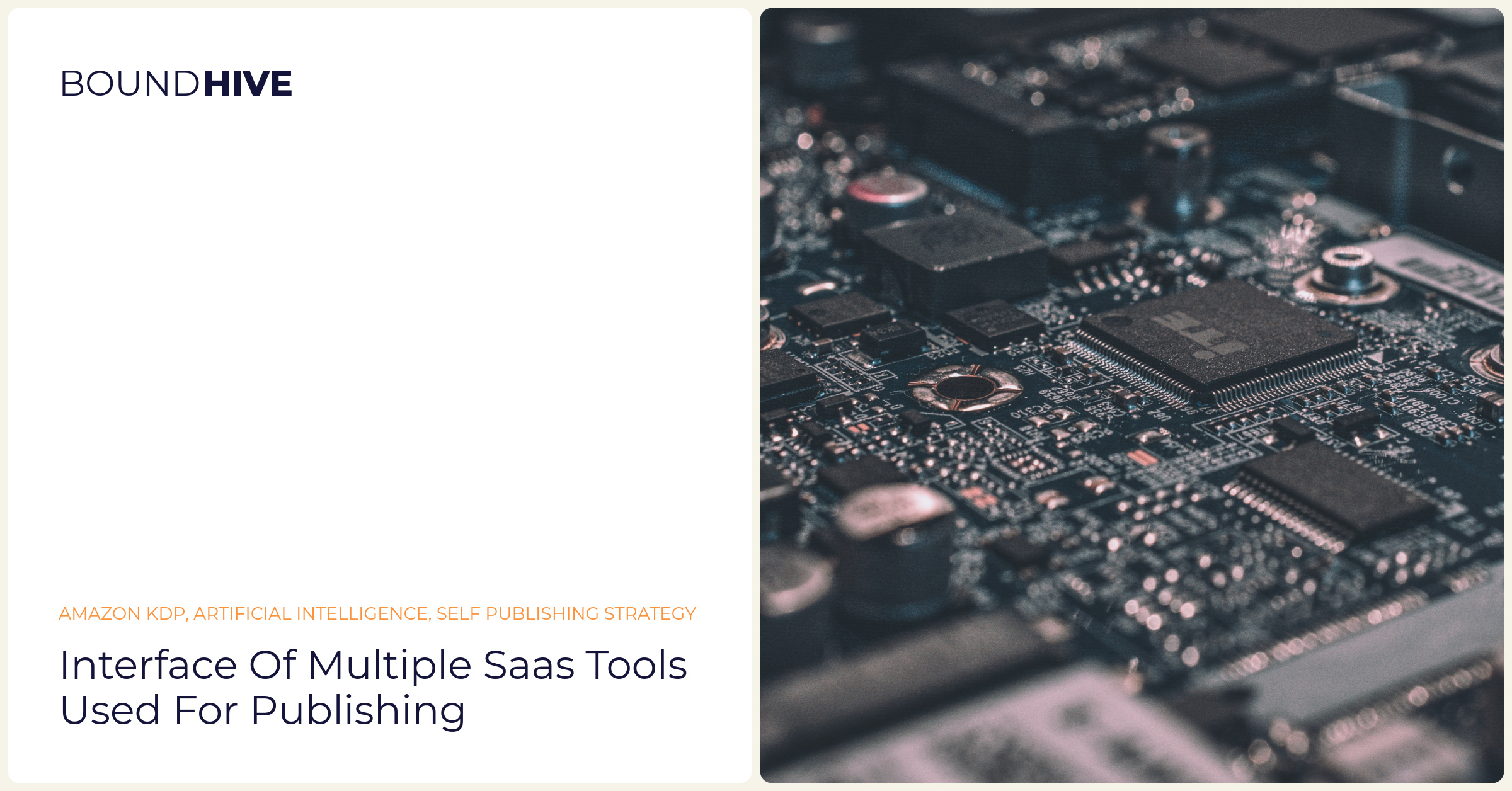 Interface of multiple SaaS tools used for publishing