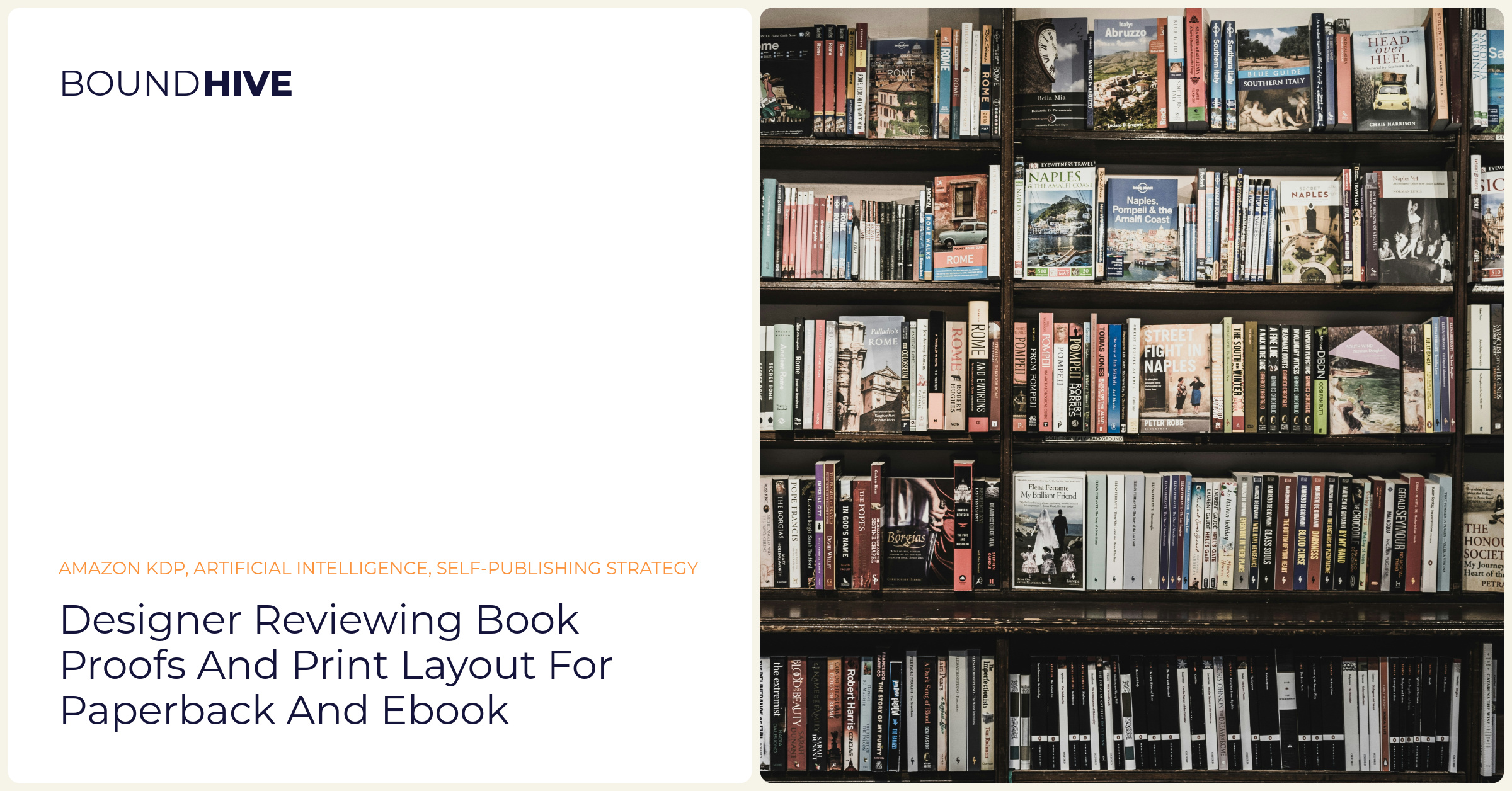 Designer reviewing book proofs and print layout for paperback and ebook