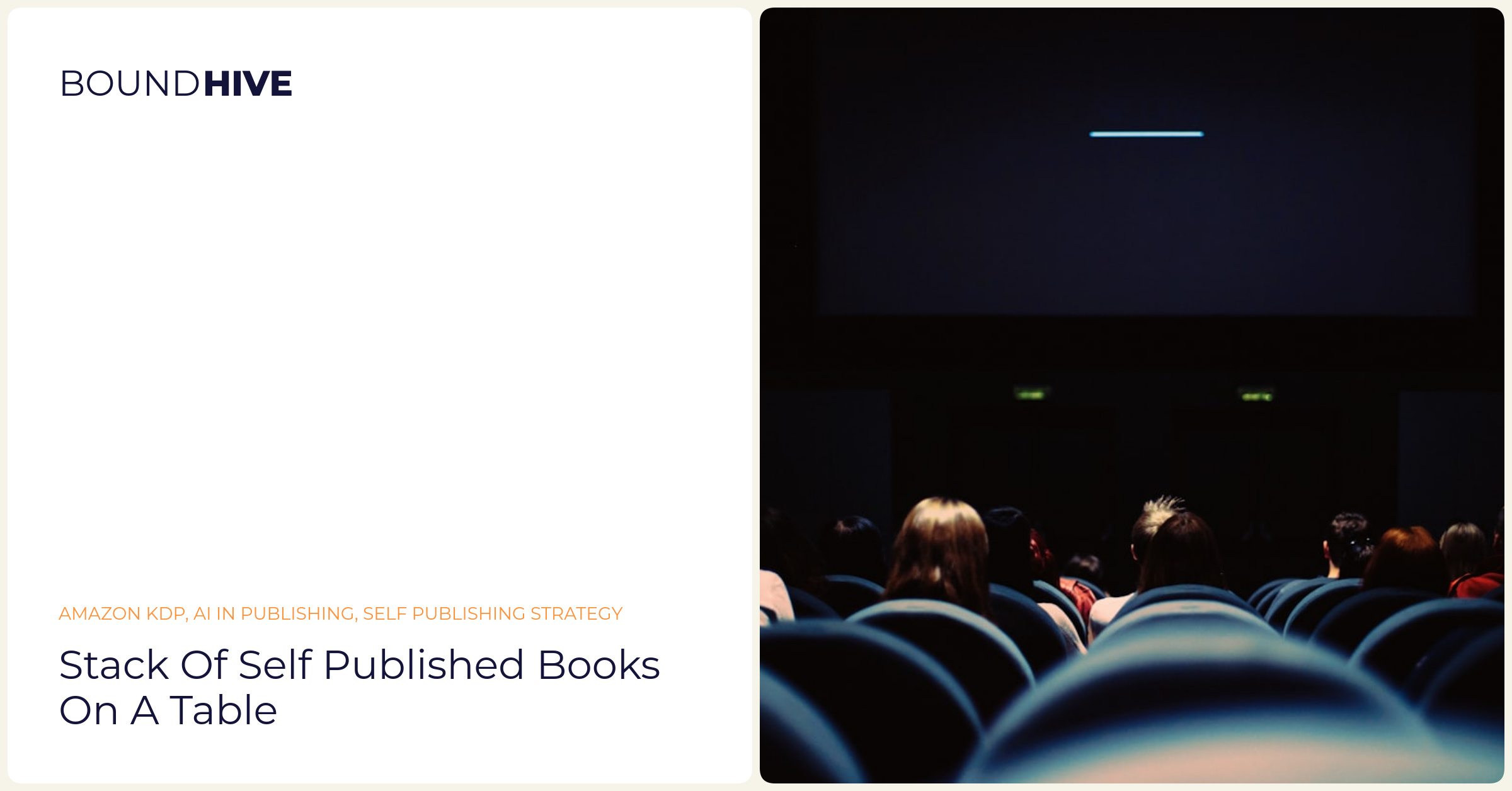 Stack of self published books on a table