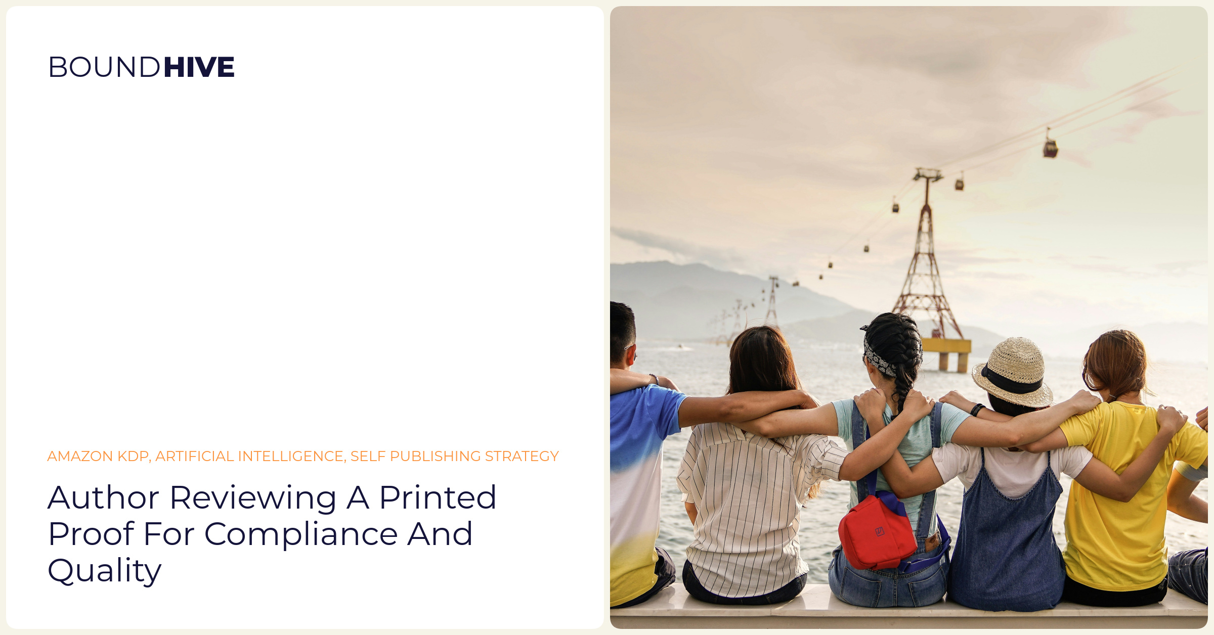 Author reviewing a printed proof for compliance and quality