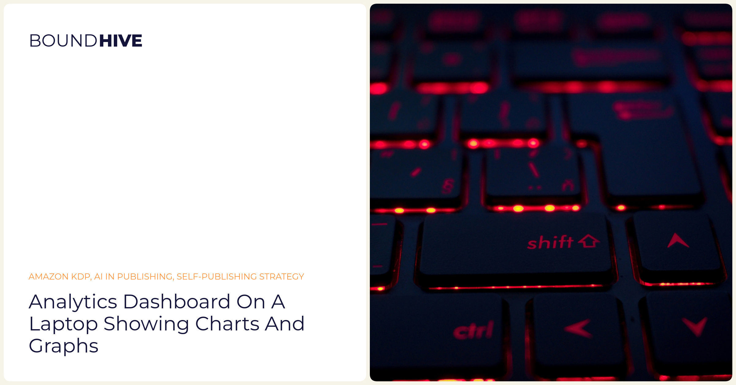 Analytics dashboard on a laptop showing charts and graphs