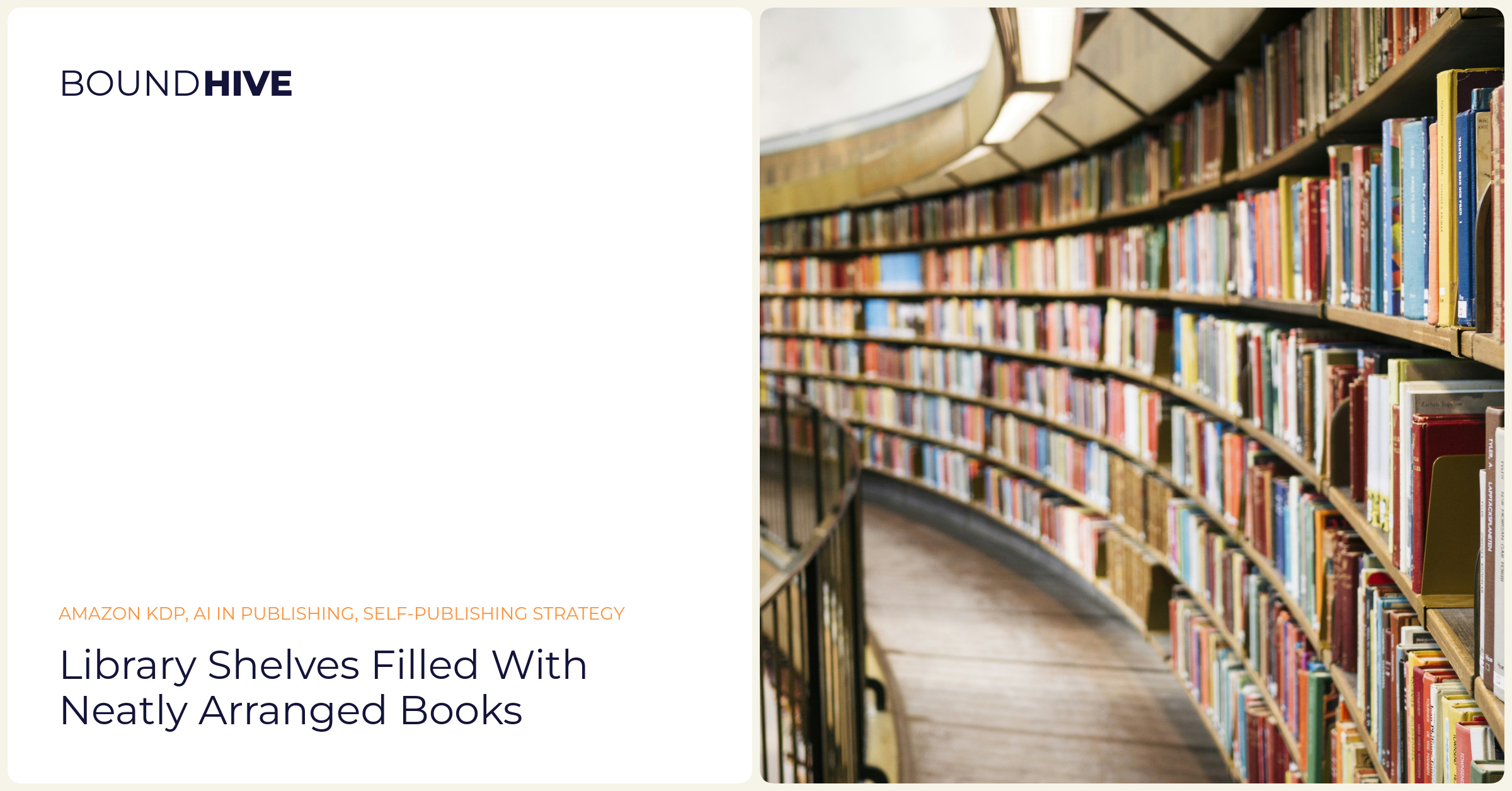 Library shelves filled with neatly arranged books