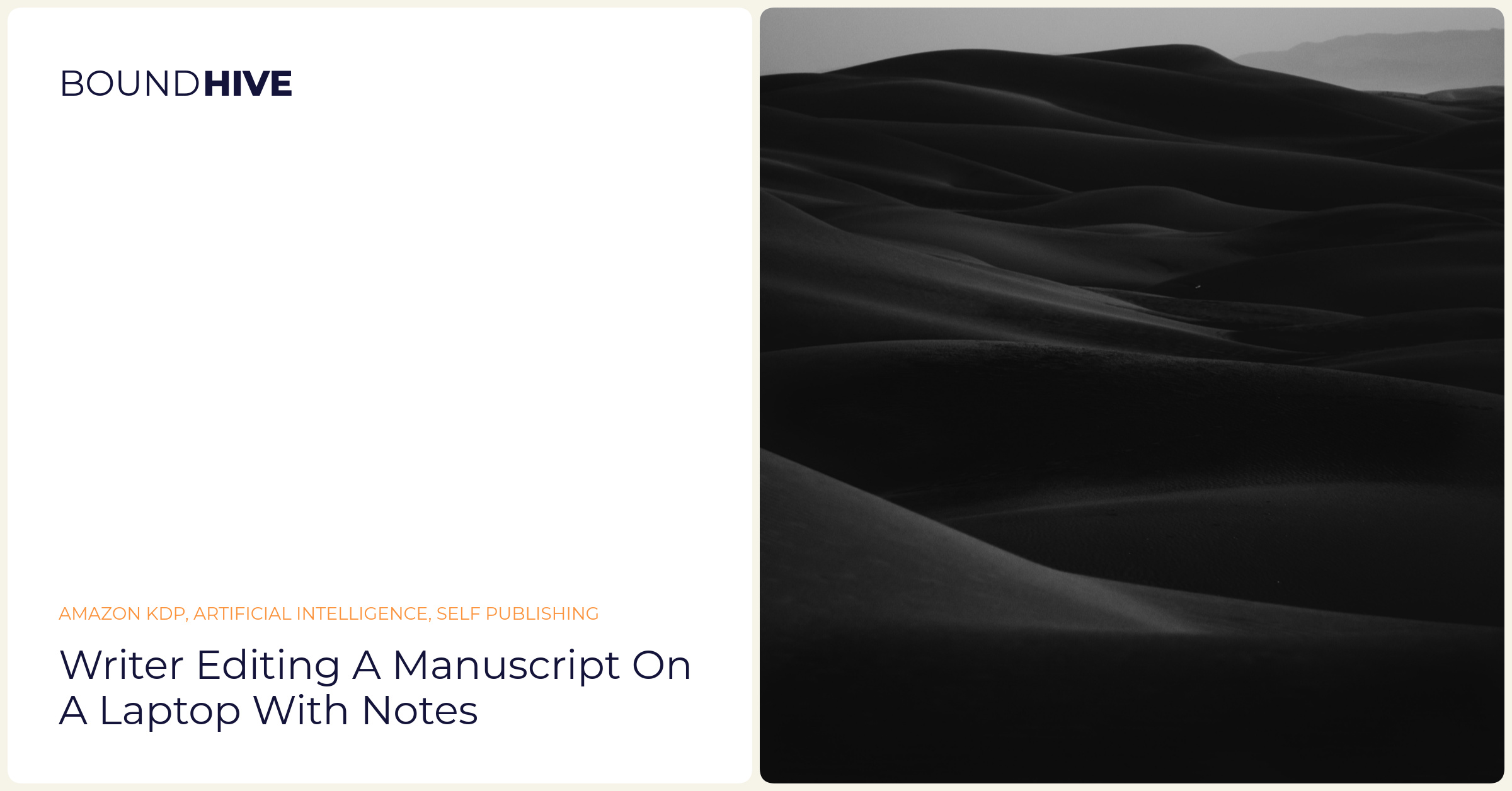 Writer editing a manuscript on a laptop with notes