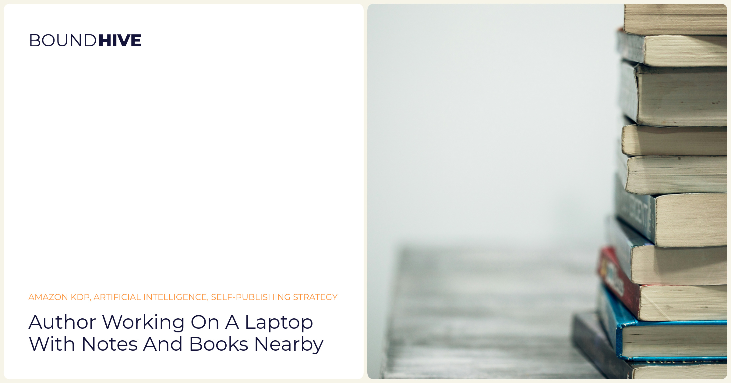 Author working on a laptop with notes and books nearby