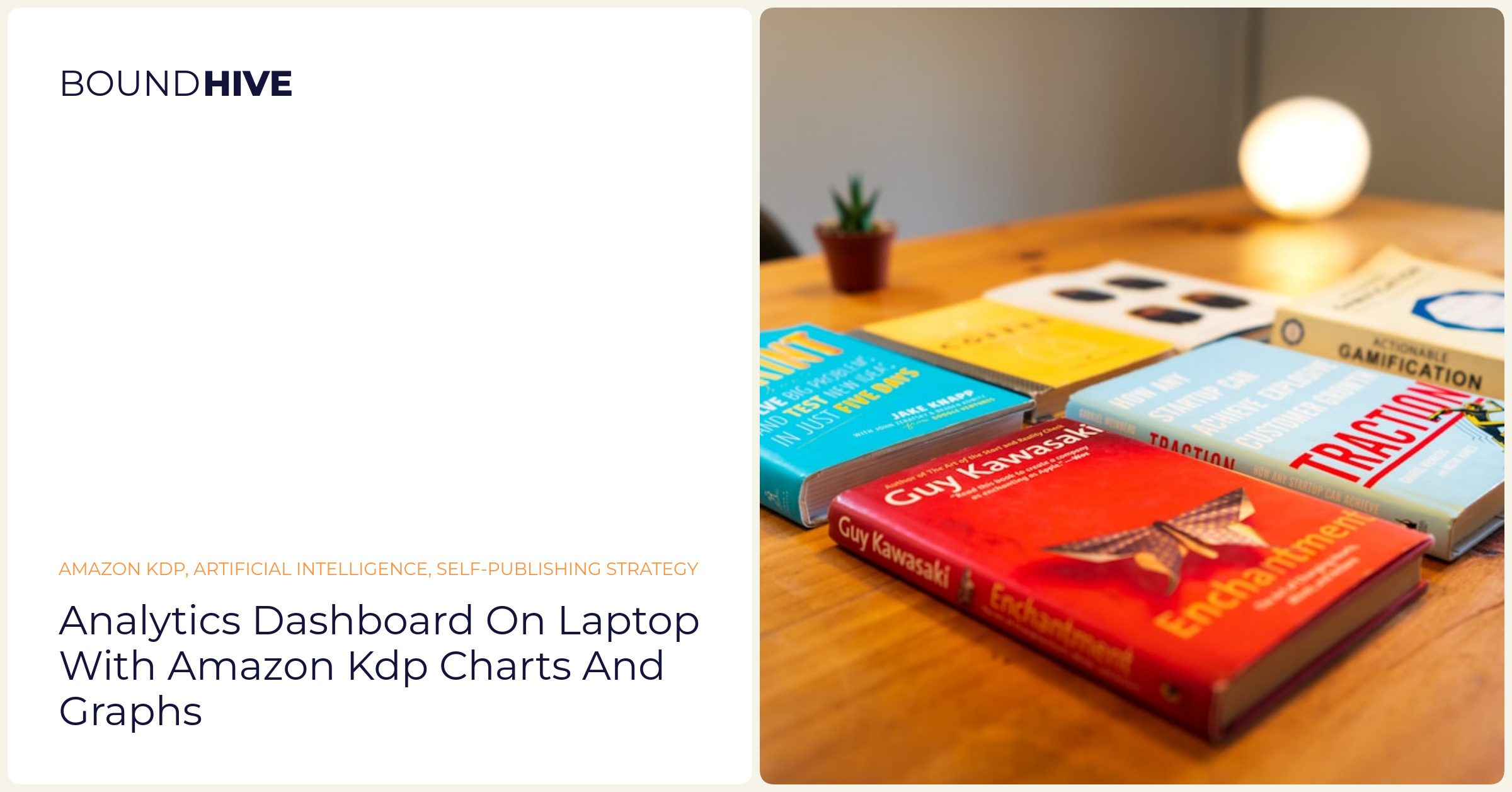 Analytics dashboard on laptop with Amazon KDP charts and graphs