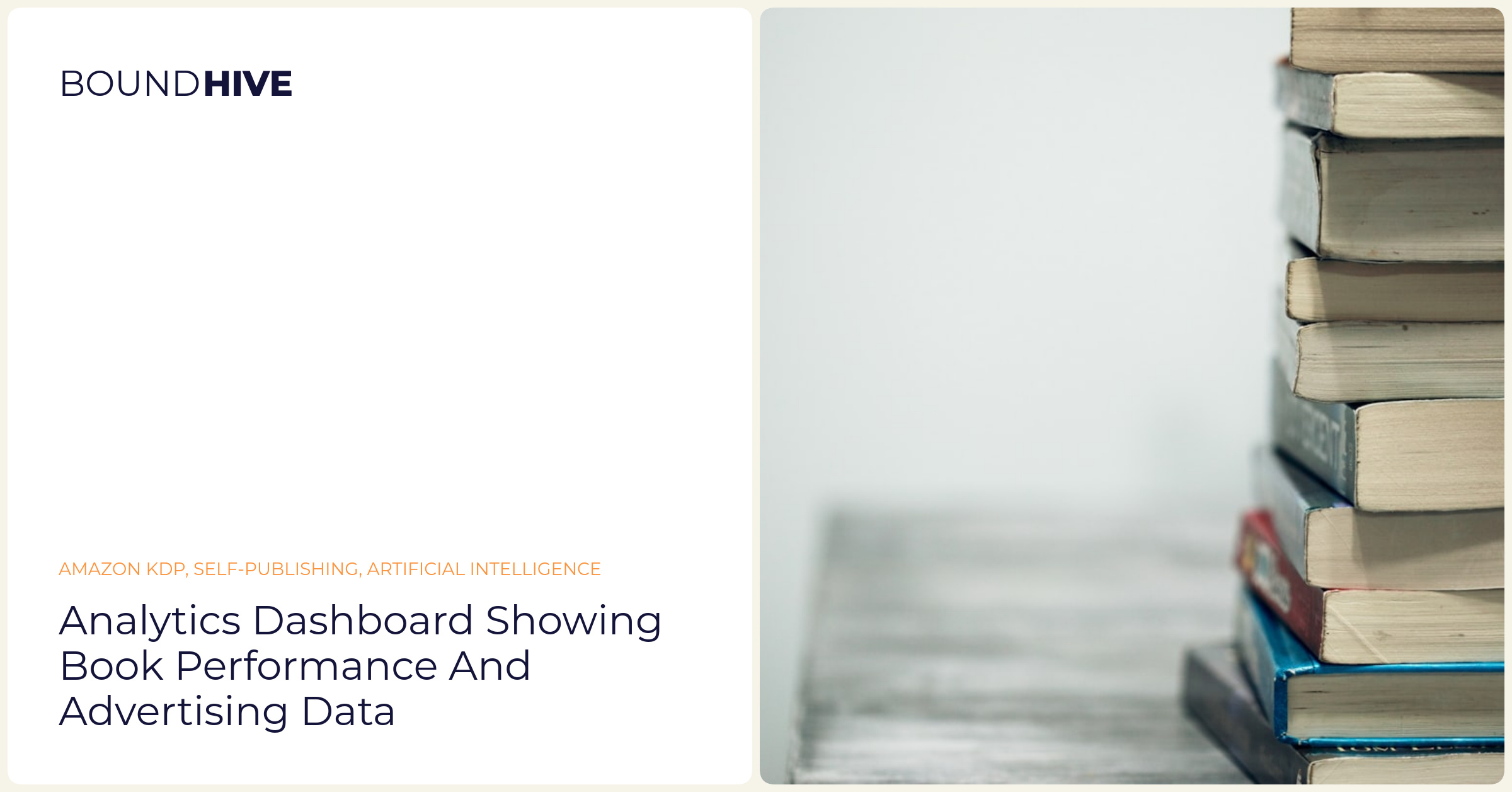 Analytics dashboard showing book performance and advertising data