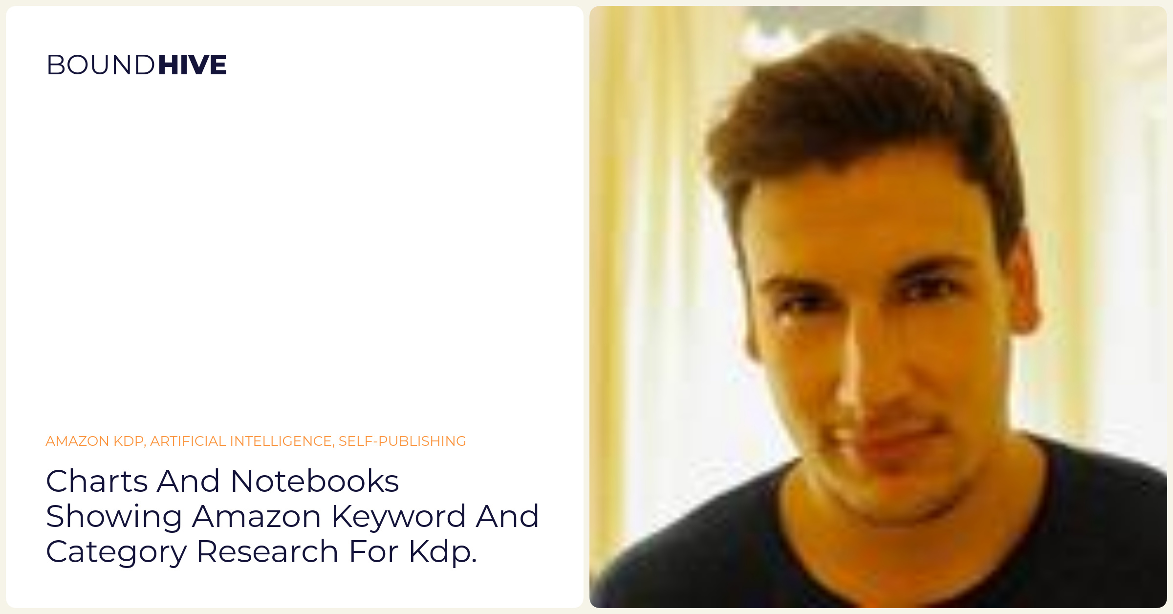 Charts and notebooks showing Amazon keyword and category research for KDP.