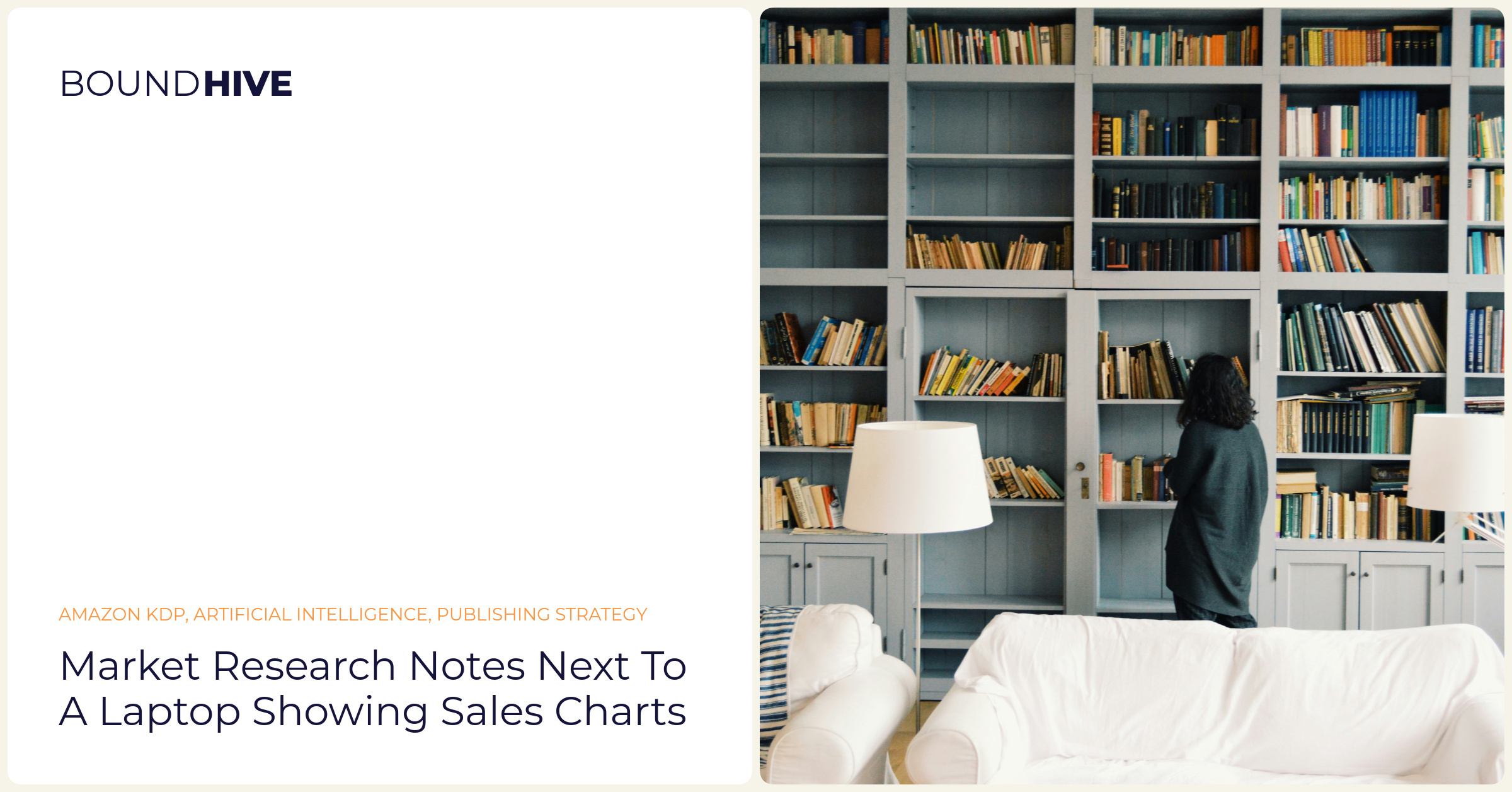 Market research notes next to a laptop showing sales charts