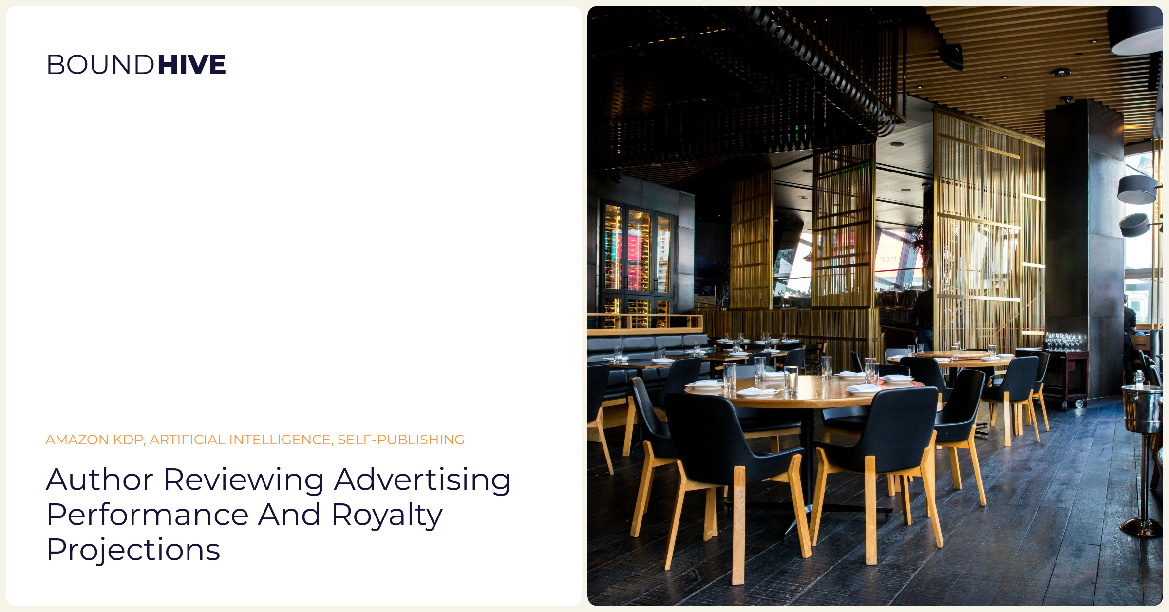 Author reviewing advertising performance and royalty projections