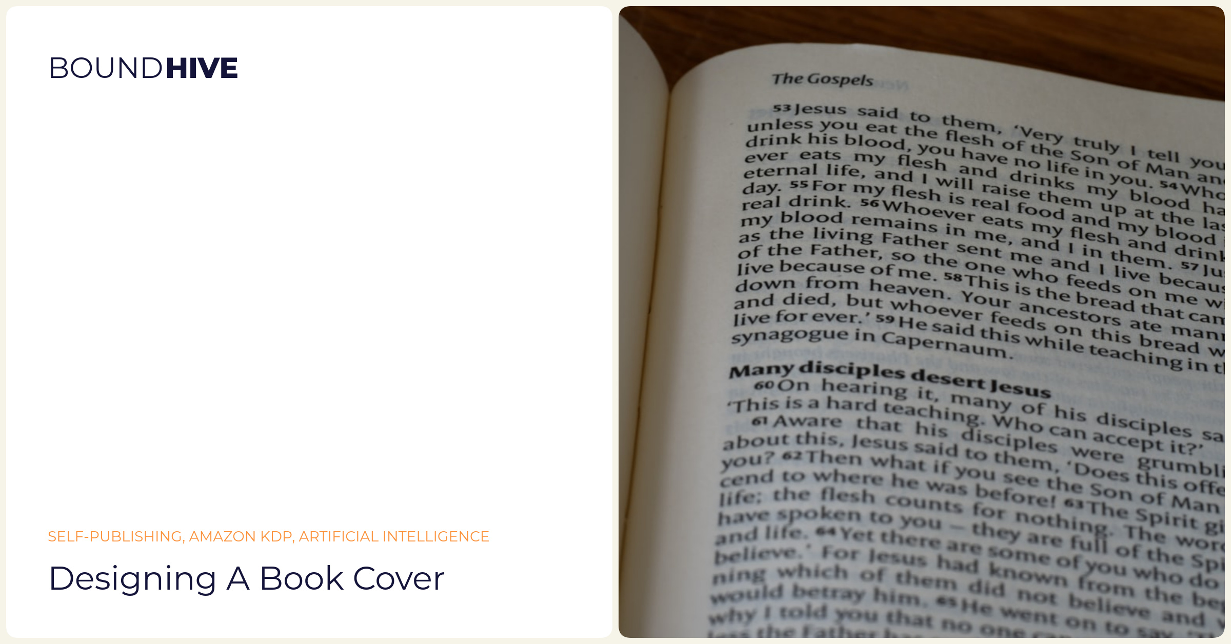 Designing a book cover