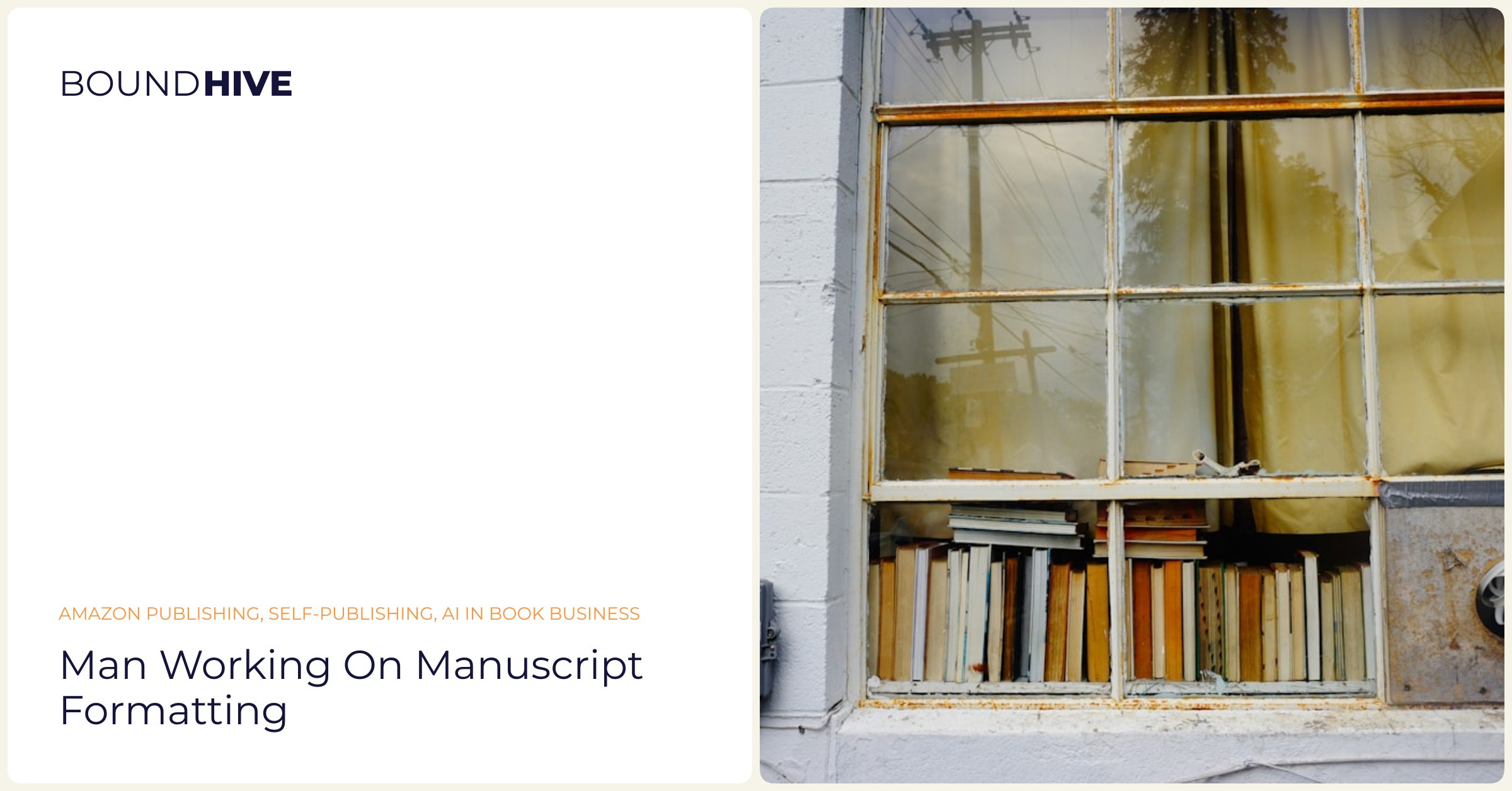 Man working on manuscript formatting Man working on manuscript formatting
