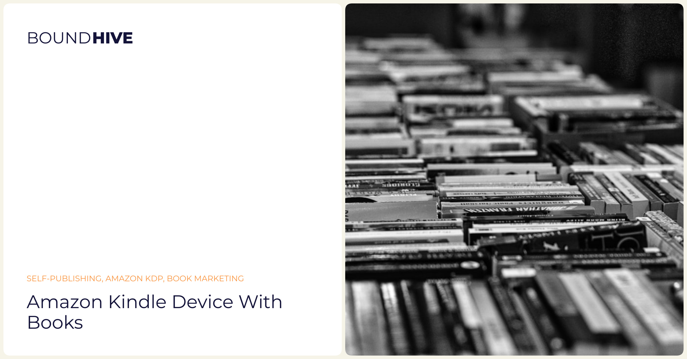 Amazon Kindle device with books
