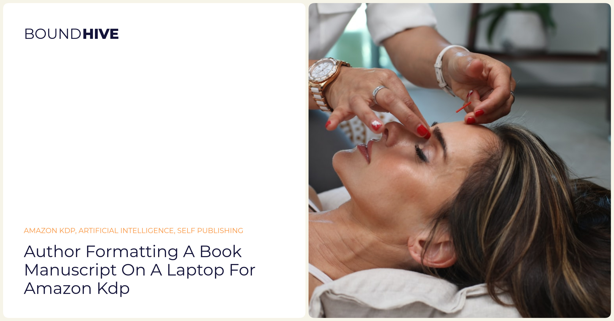 Author formatting a book manuscript on a laptop for Amazon KDP