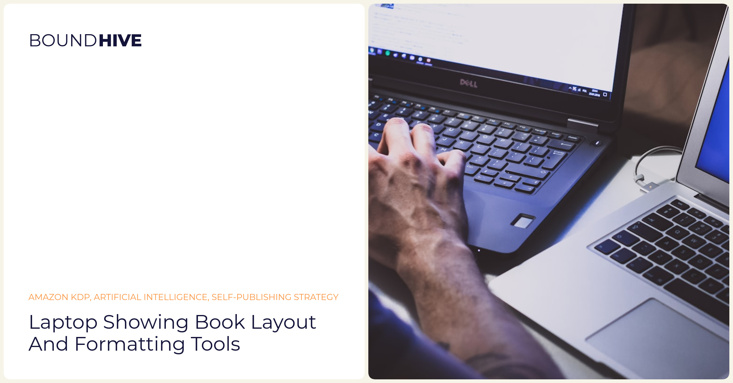 Laptop showing book layout and formatting tools