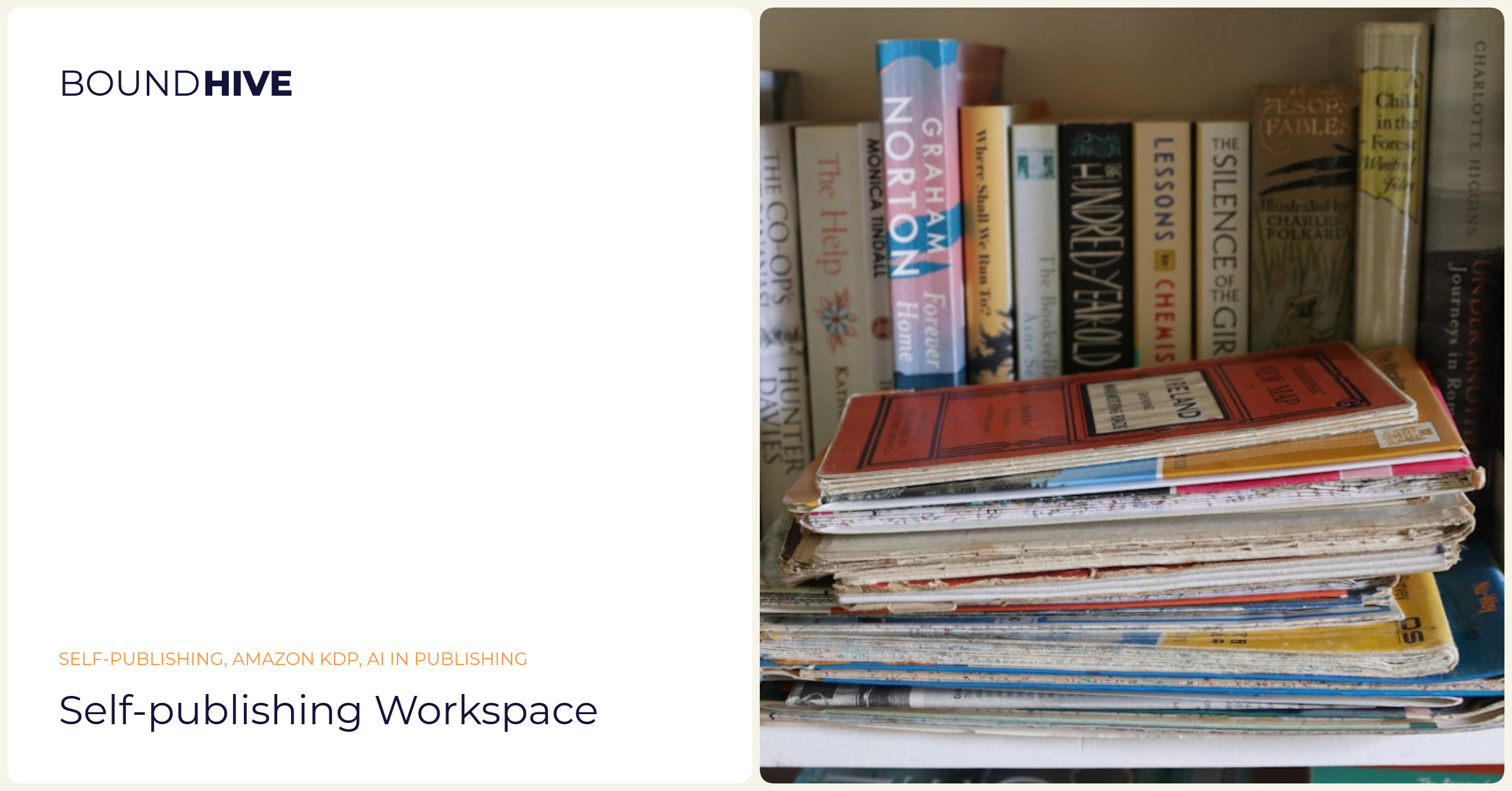 Author working on manuscript Self-publishing workspace