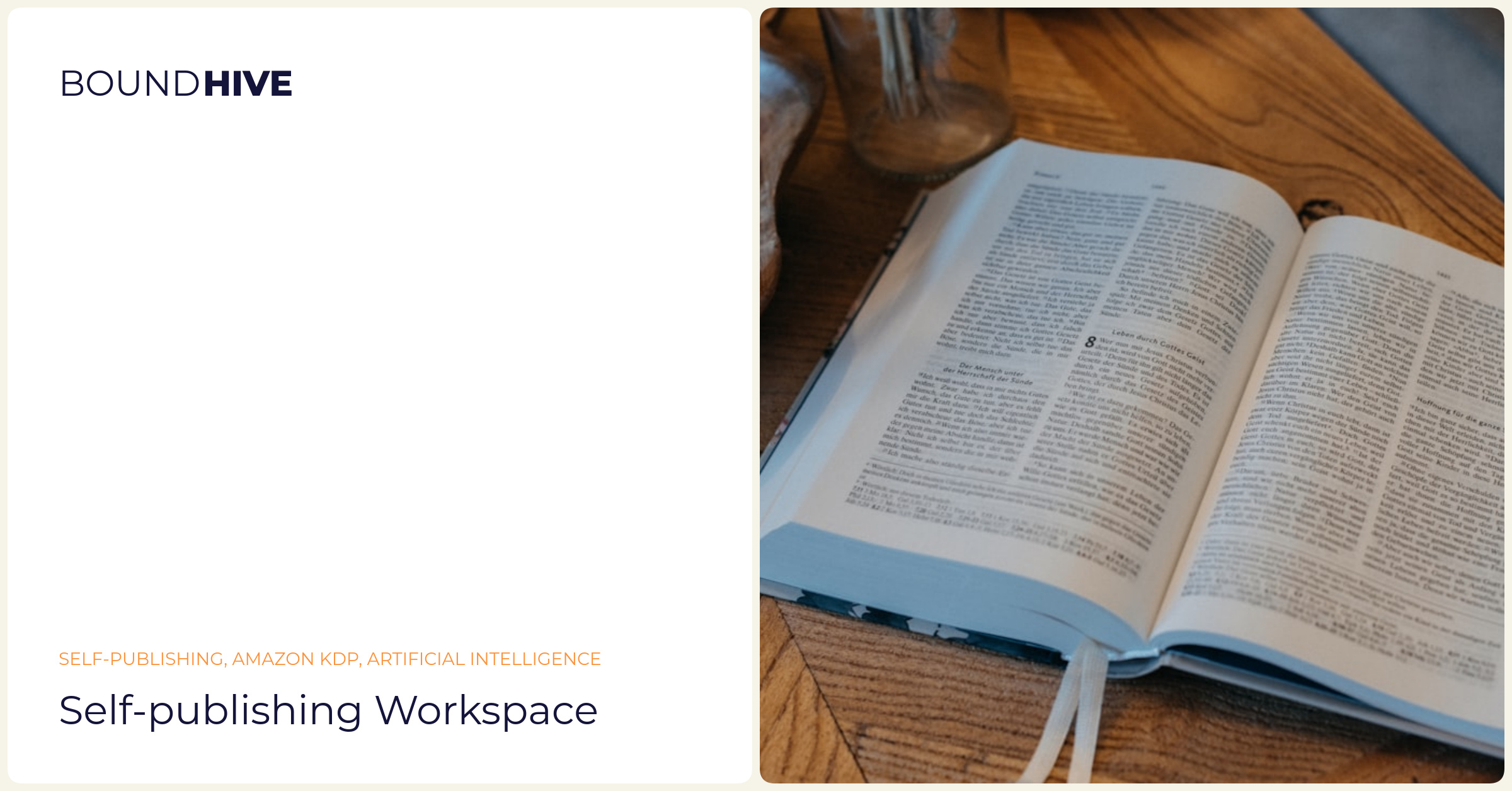 Self-publishing workspace Self-publishing workspace