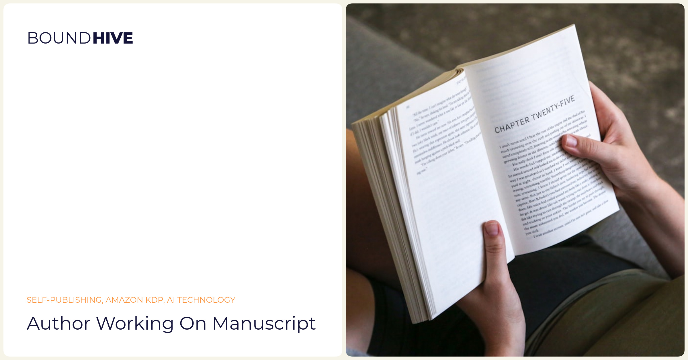 Author working on manuscript Author working on manuscript