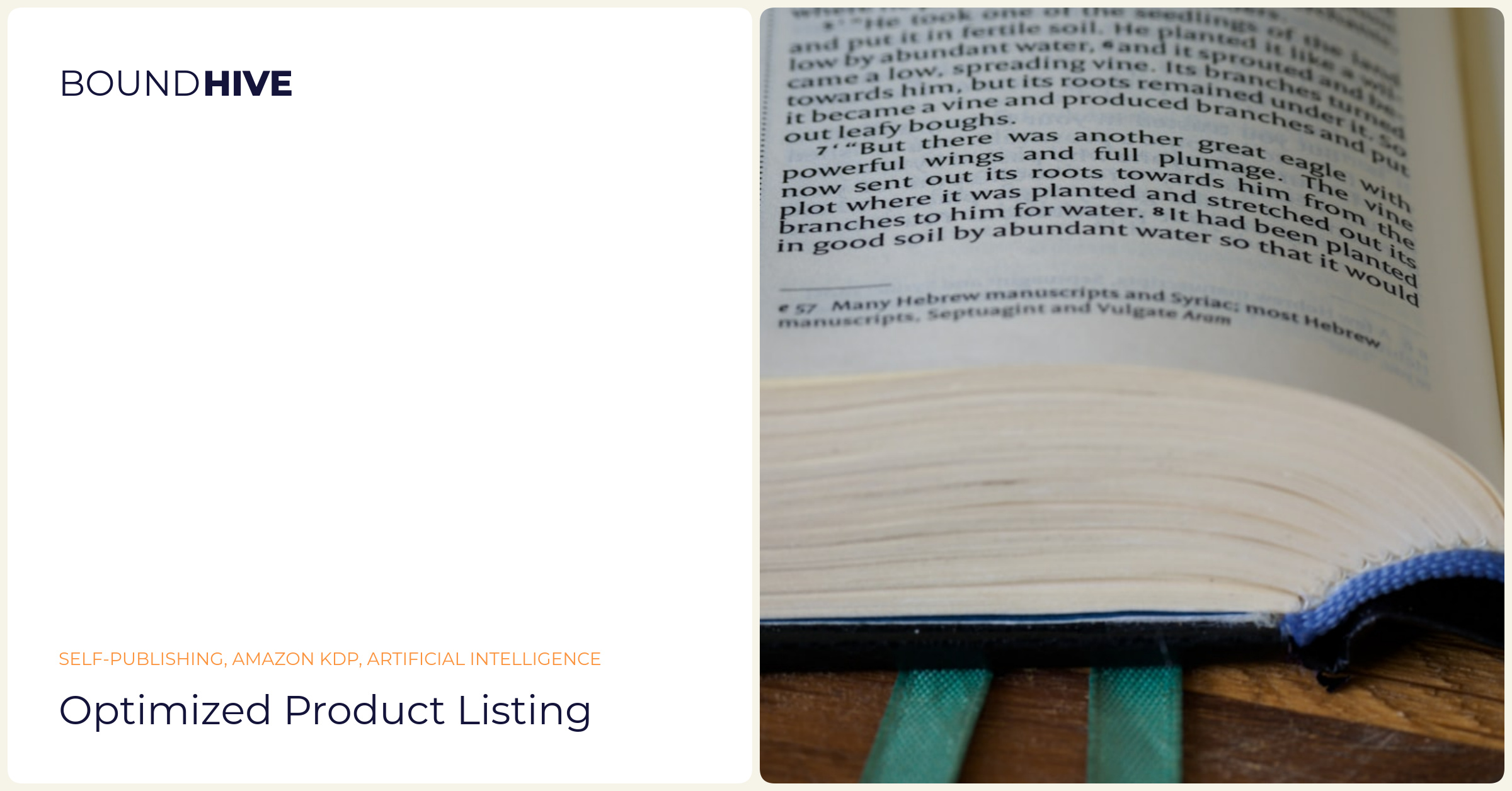 KDP Listing Optimization Optimized product listing