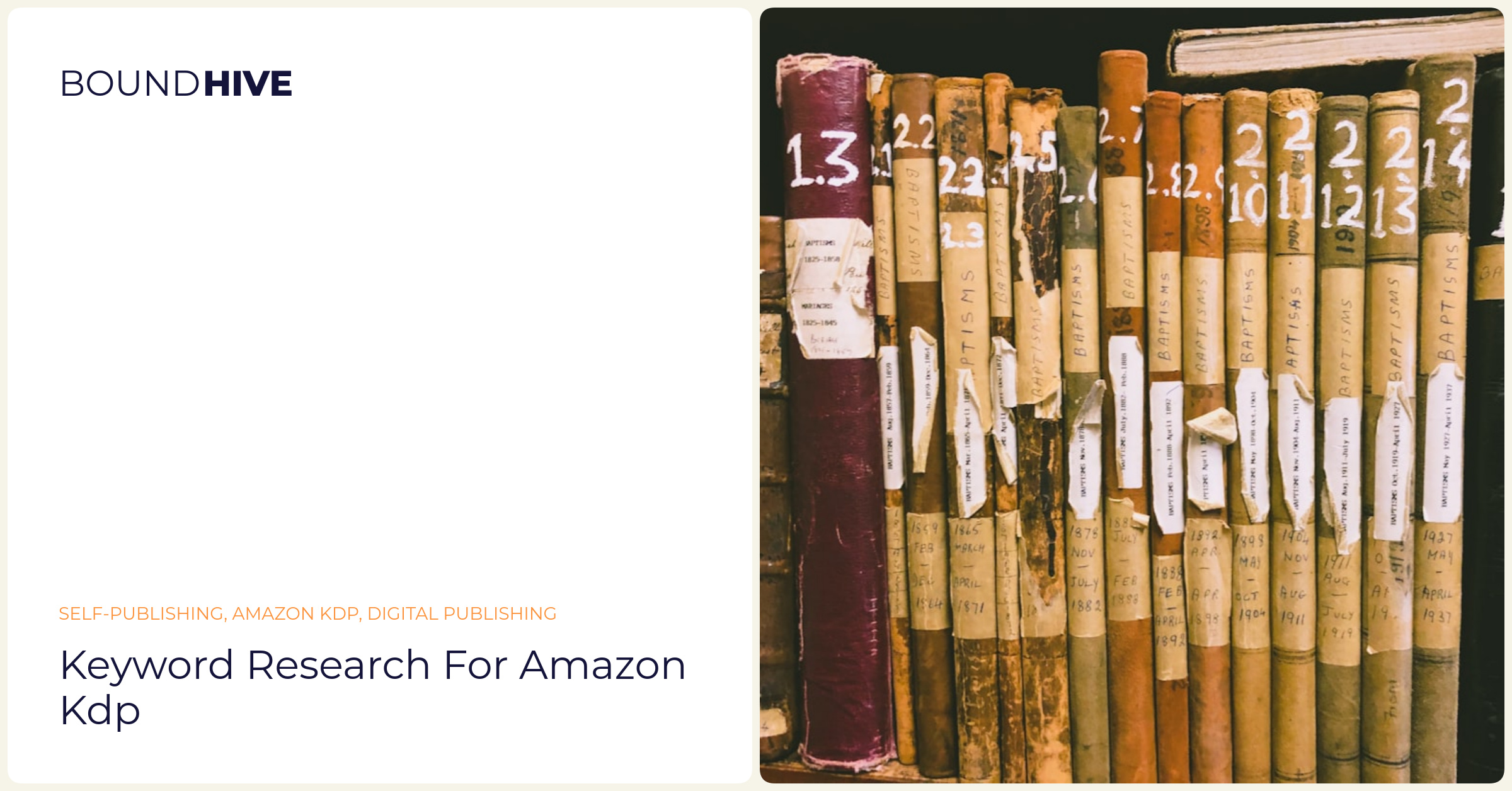 Keyword research for Amazon KDP
