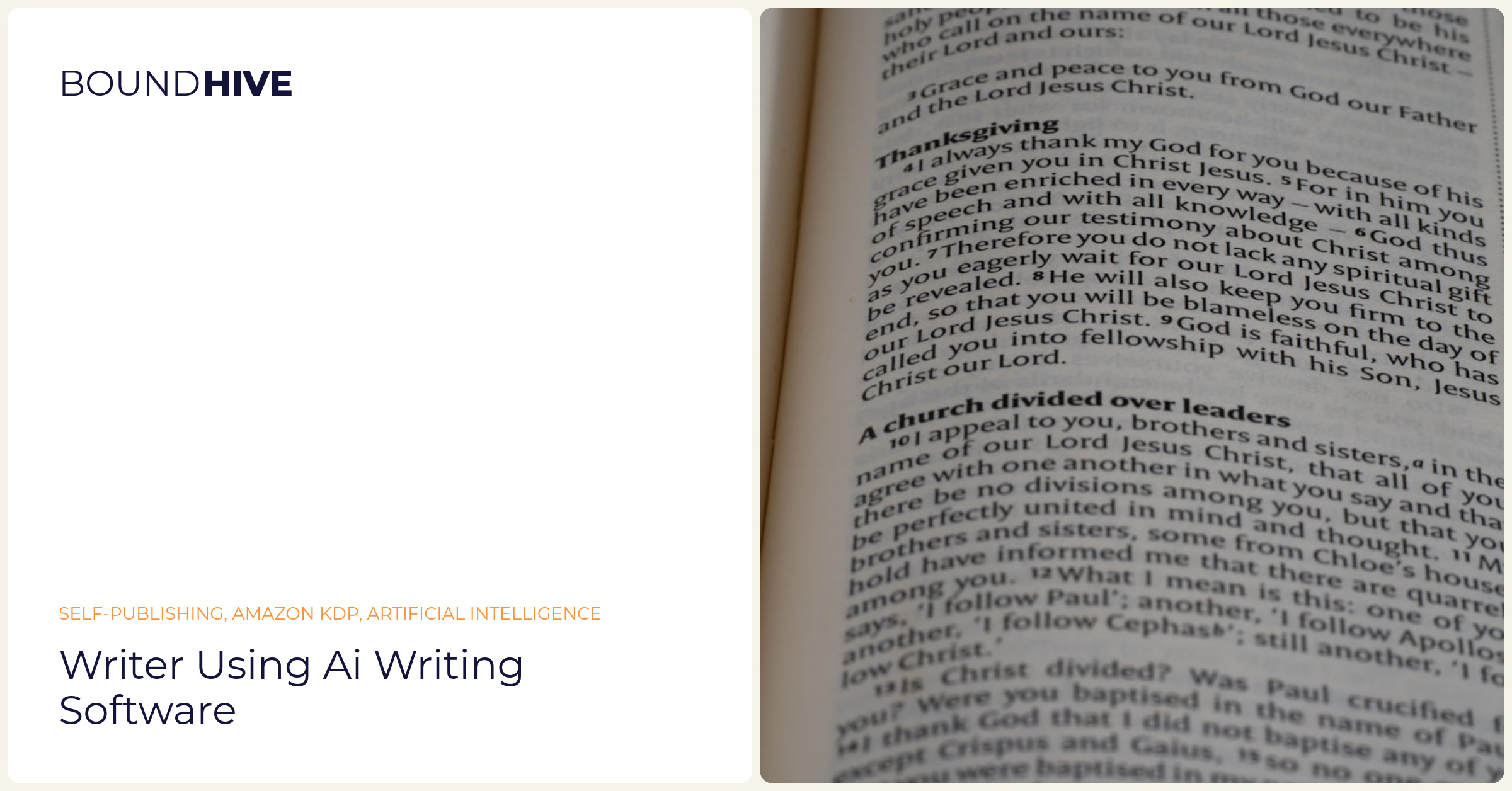 Writer using AI writing software