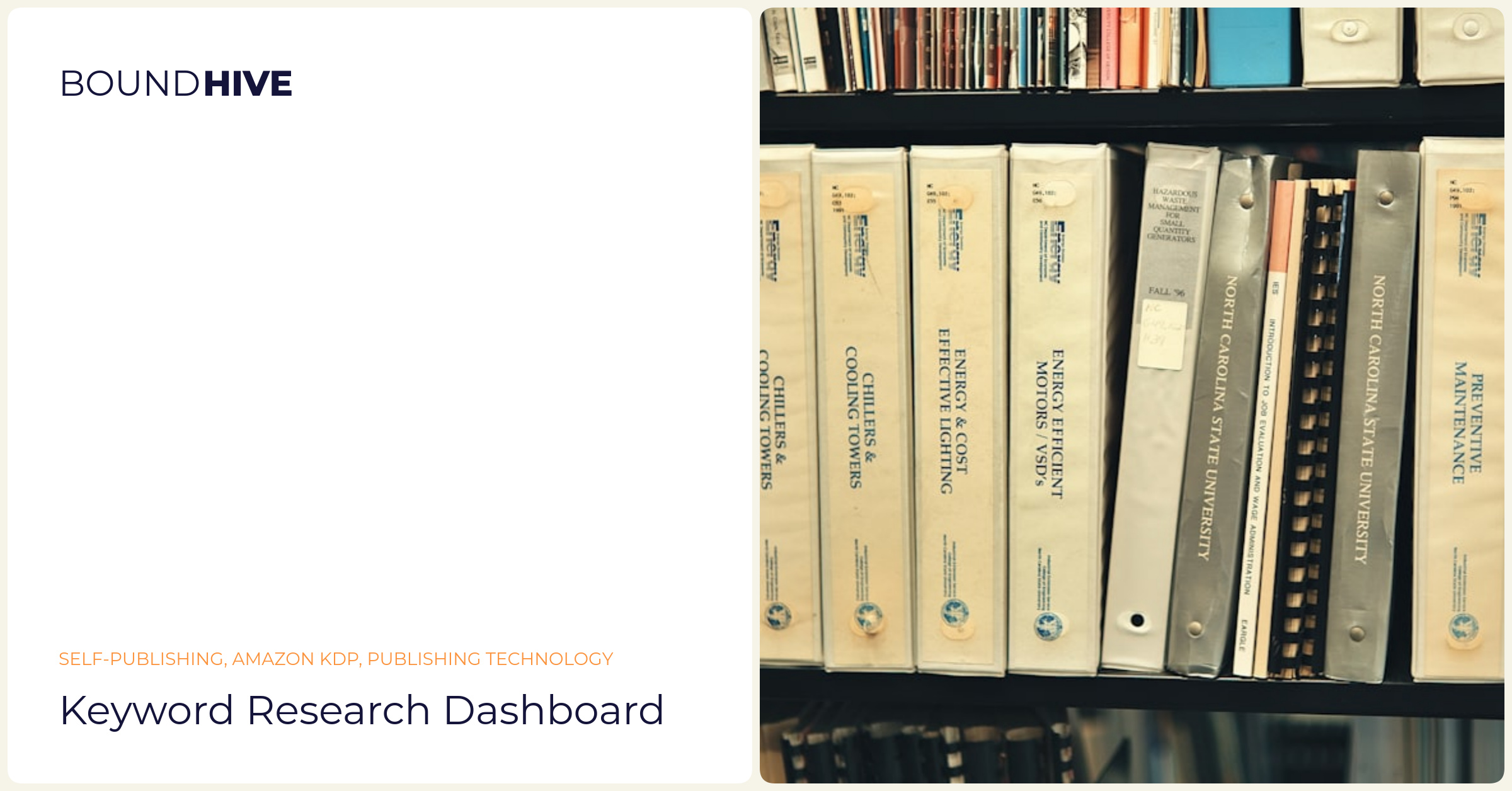 KDP Keyword Research Keyword research dashboard