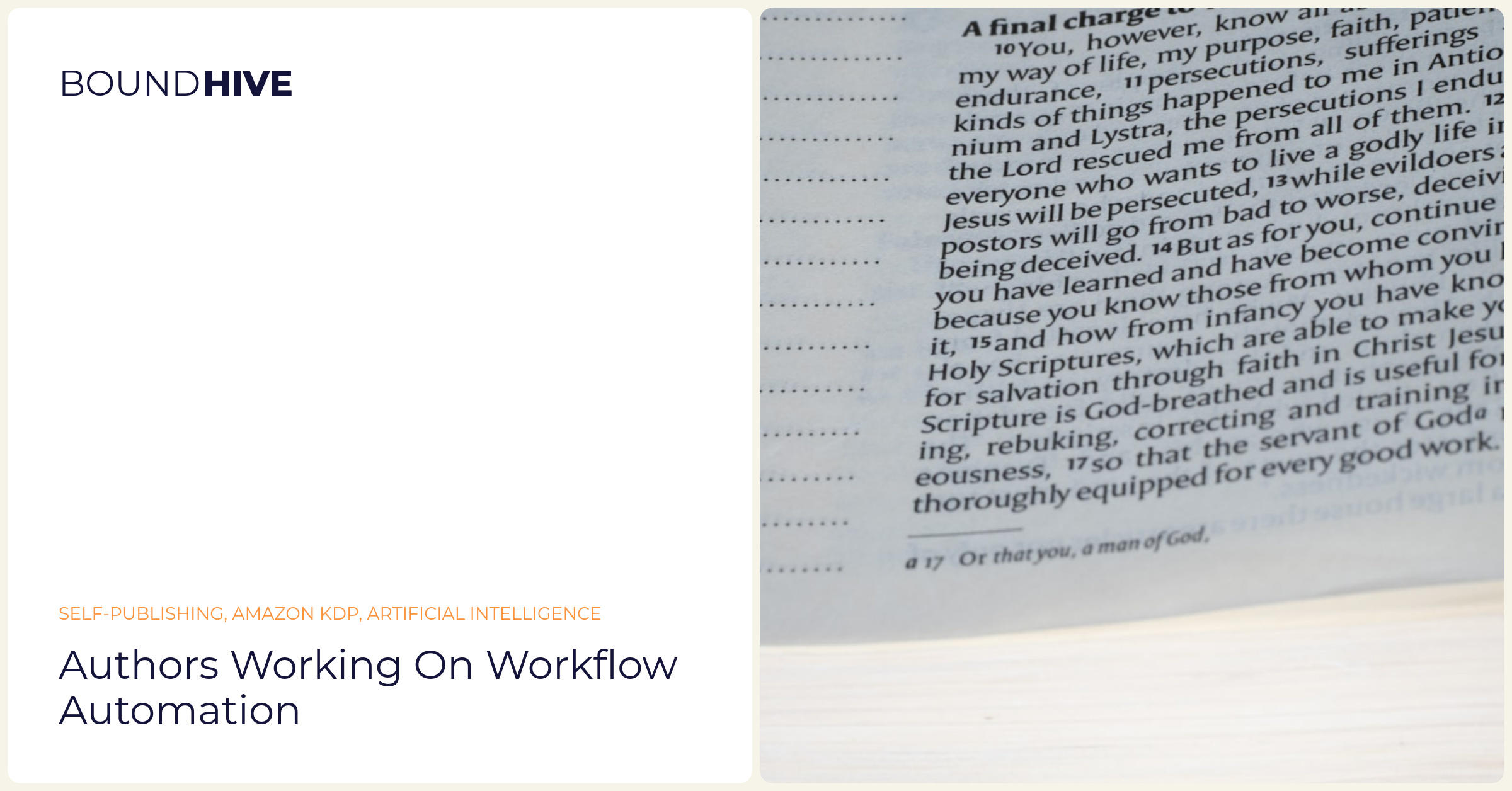 Workflow automation using self-publishing software Authors working on workflow automation
