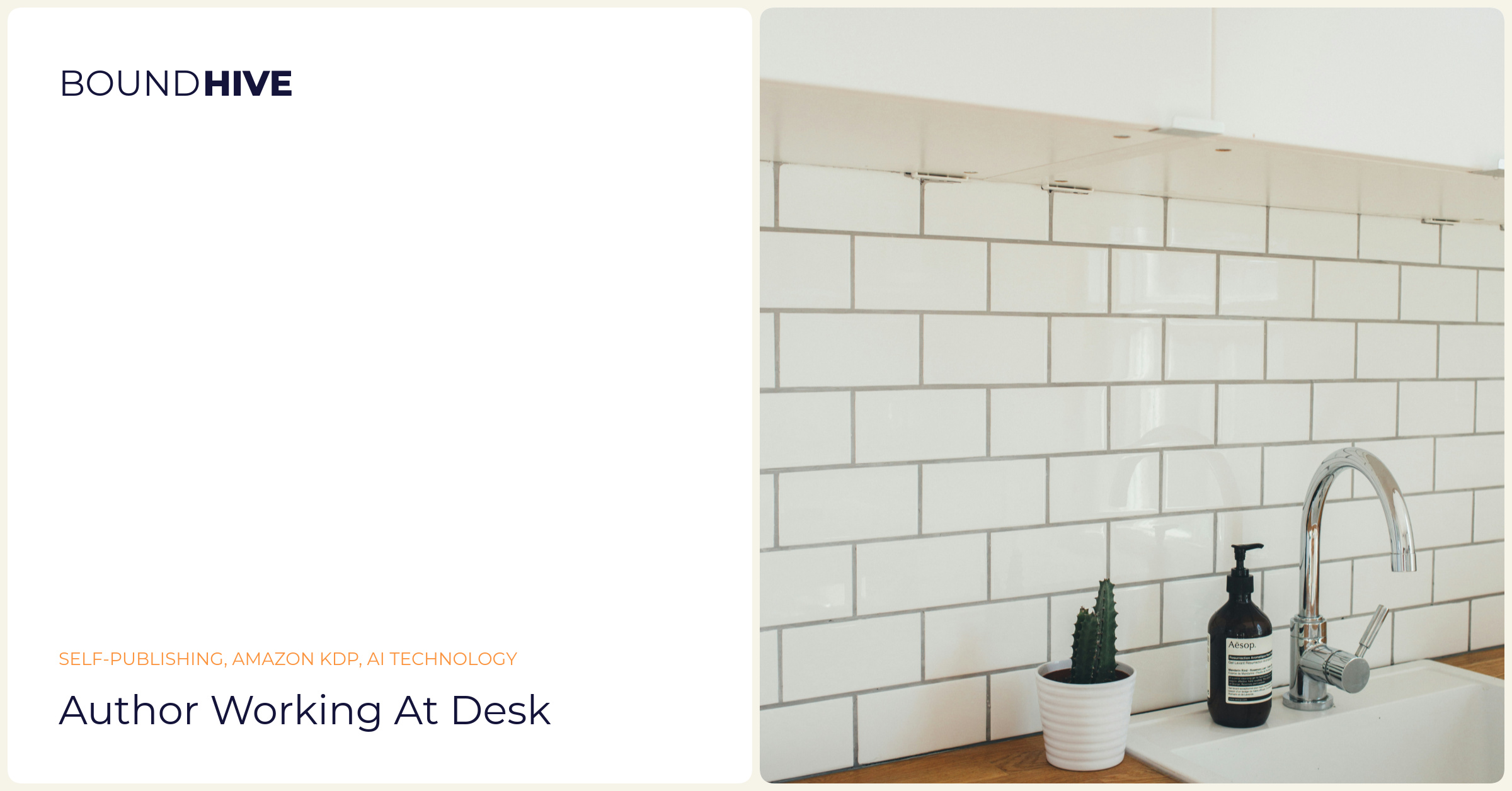 Author working at desk