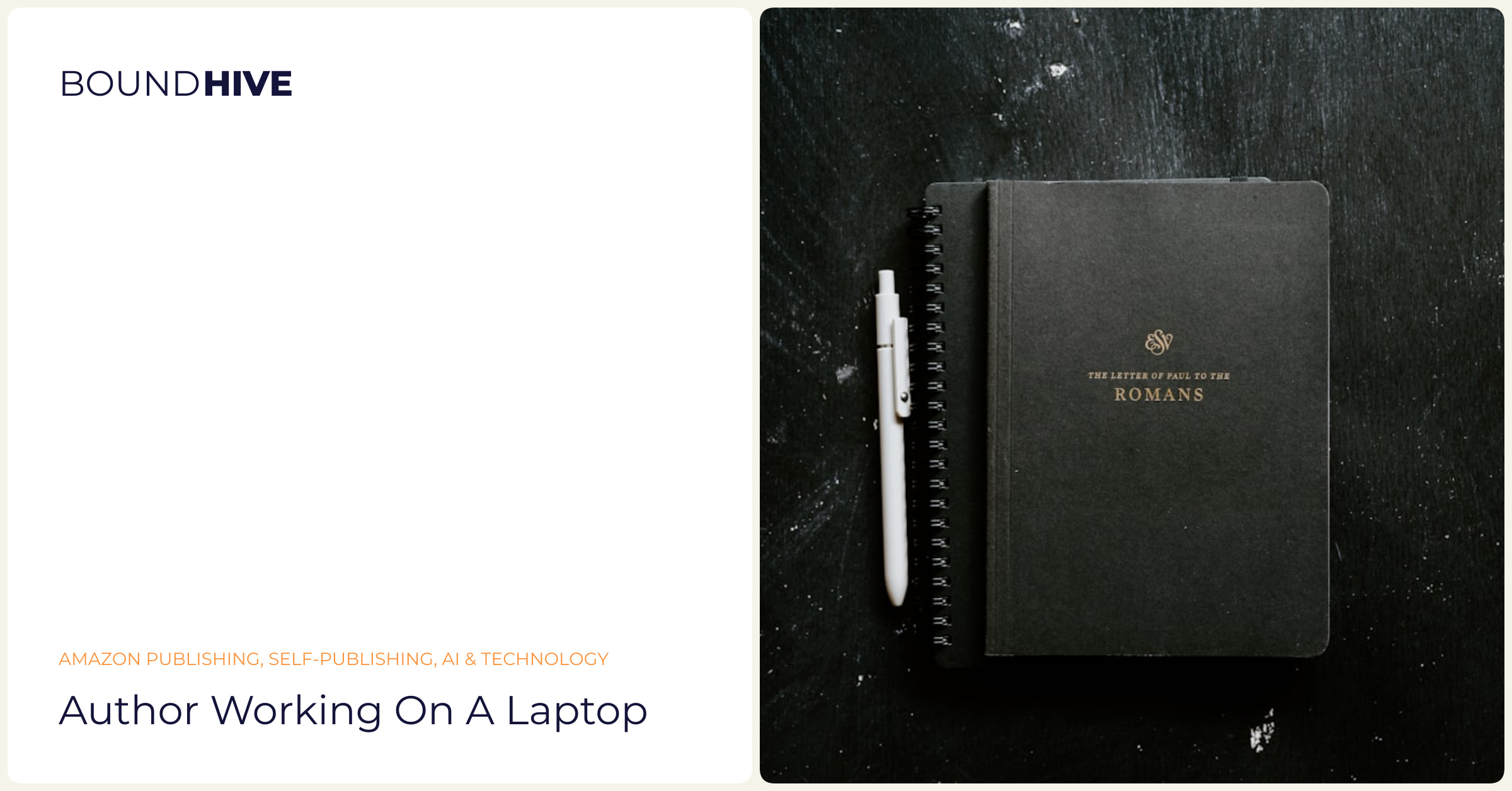 Author working on a laptop Author working on a laptop