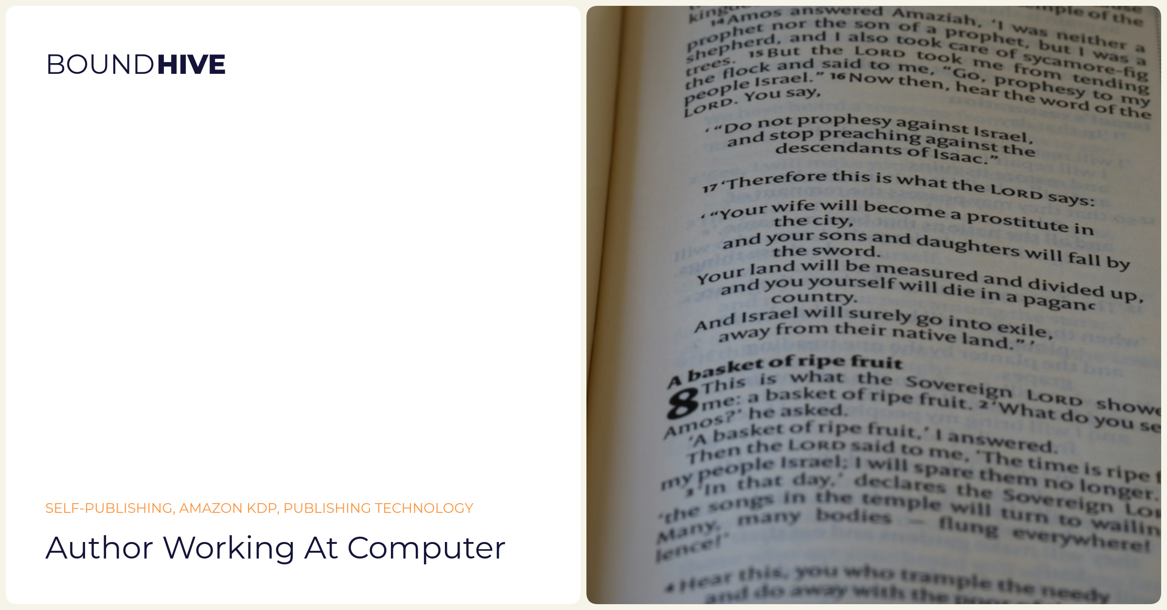 Author working at computer