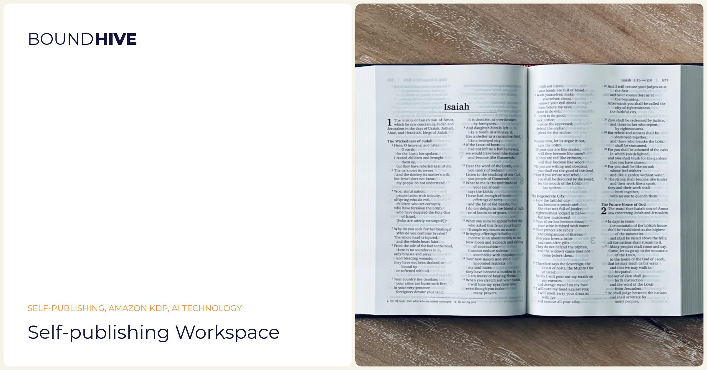 Self-publishing workspace