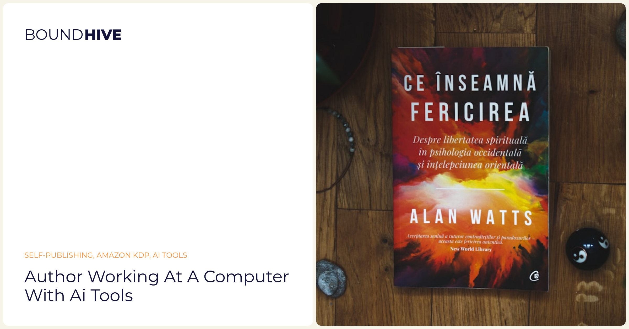 Author working at a computer with AI tools