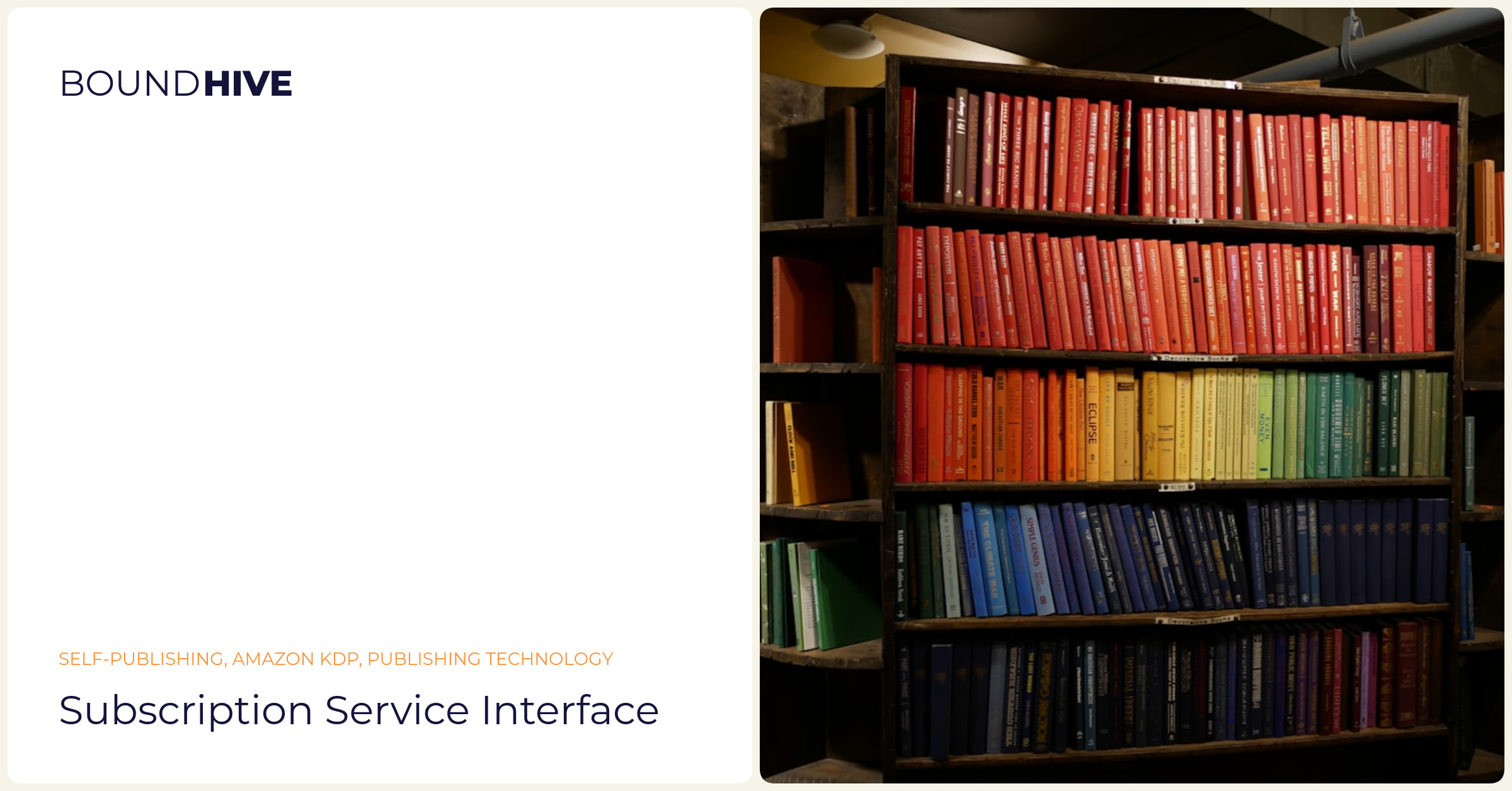 Self-Publishing Software Subscription Plans Subscription service interface