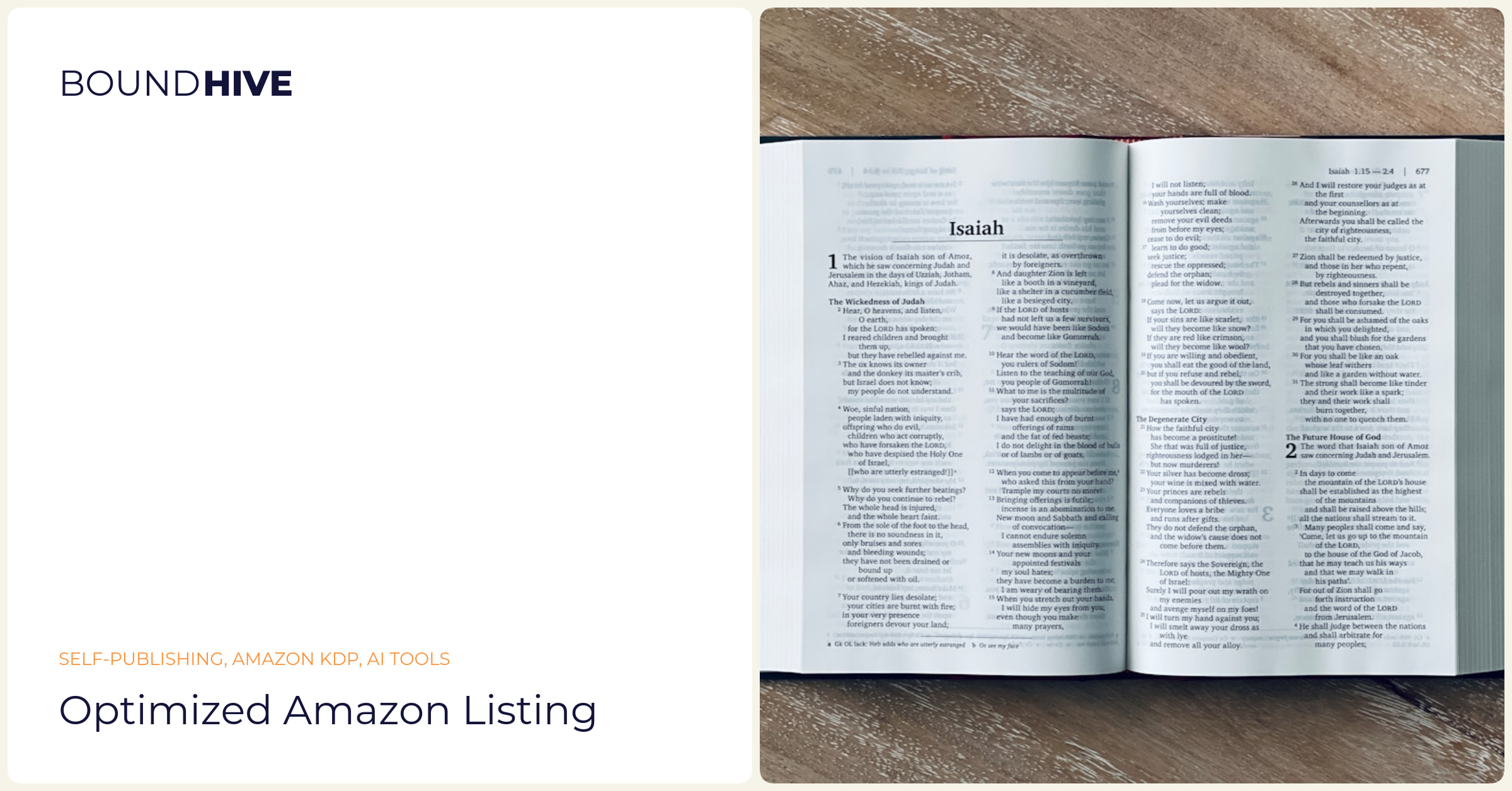 Optimized Amazon listing