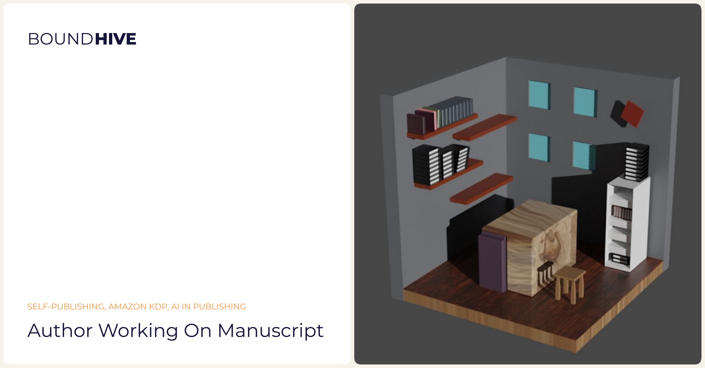 Author working on manuscript Author working on manuscript