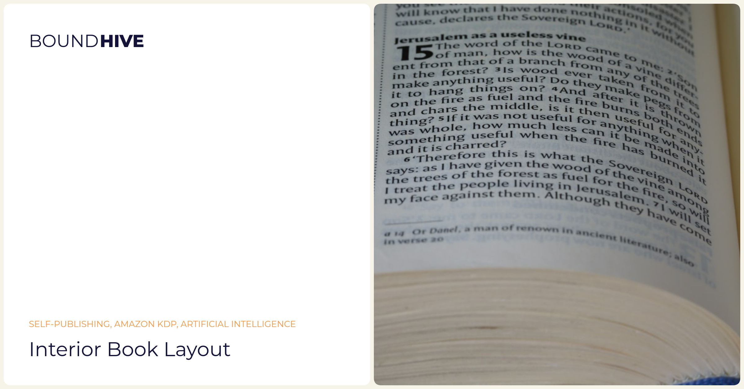 Interior book layout