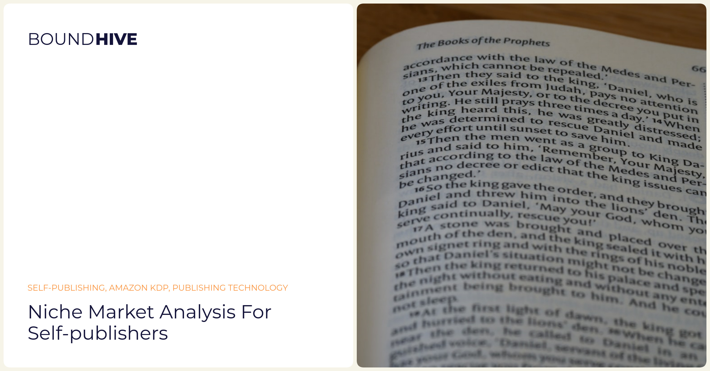 Niche Market Analysis Niche market analysis for self-publishers