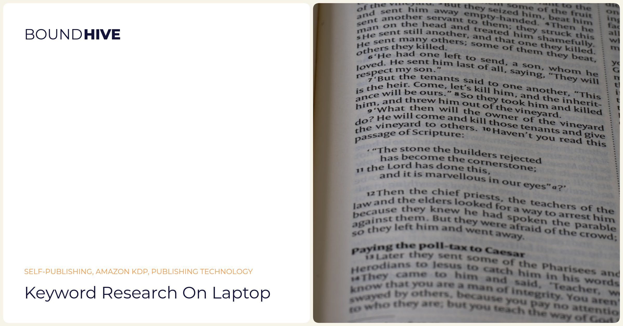 KDP keywords research process Keyword research on laptop