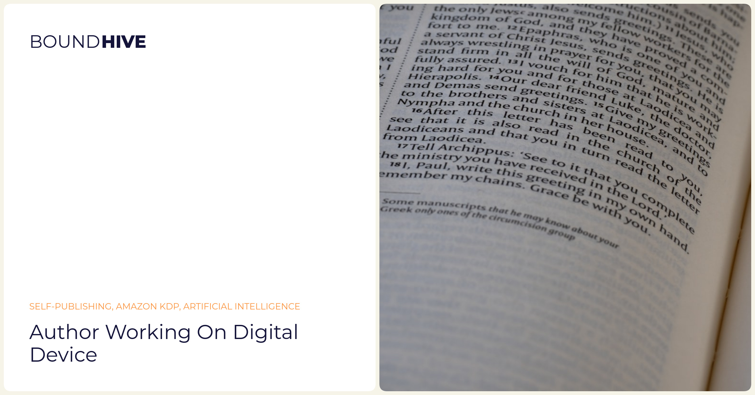 Author working on digital device