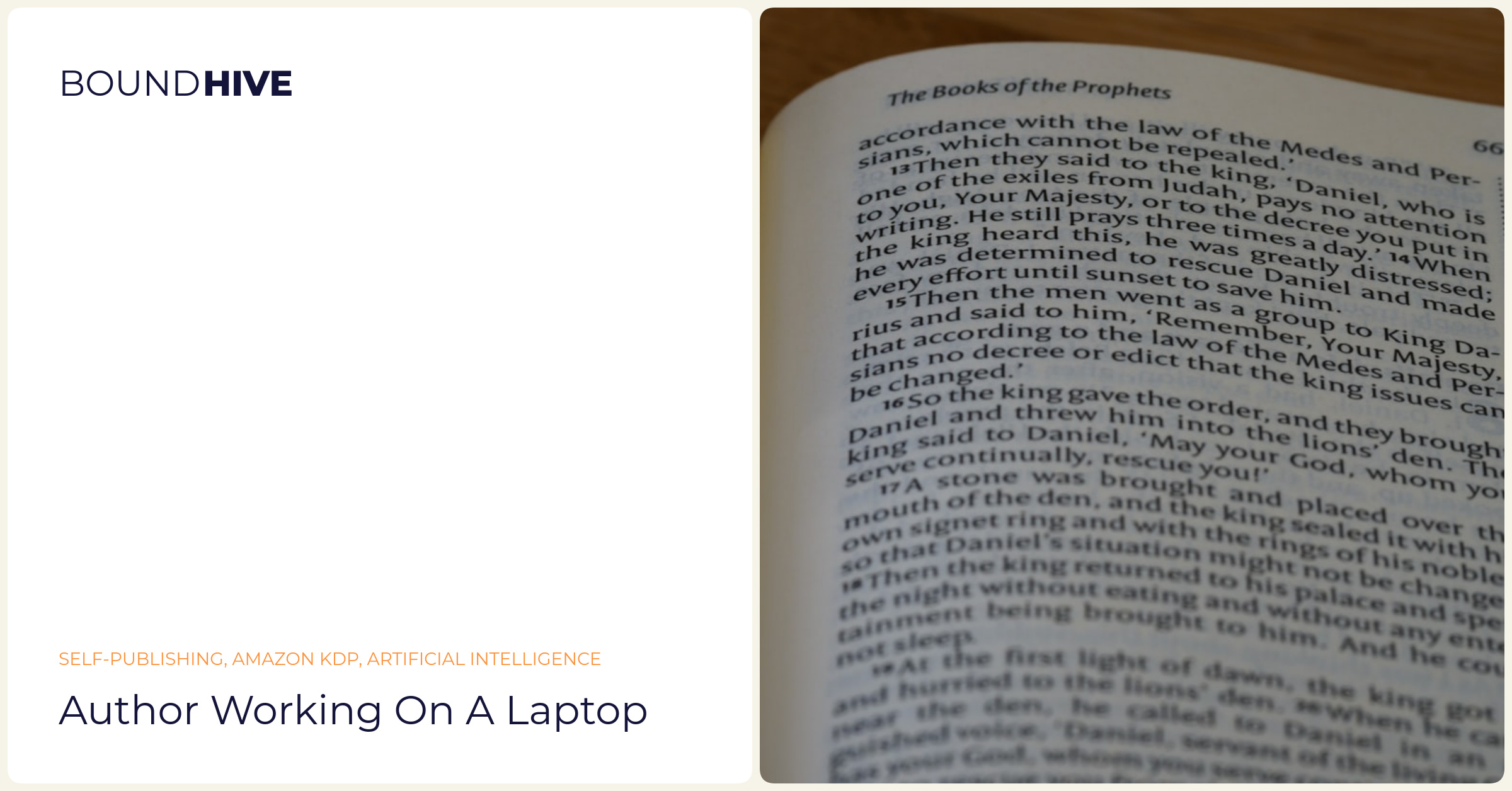 Author working on a laptop
