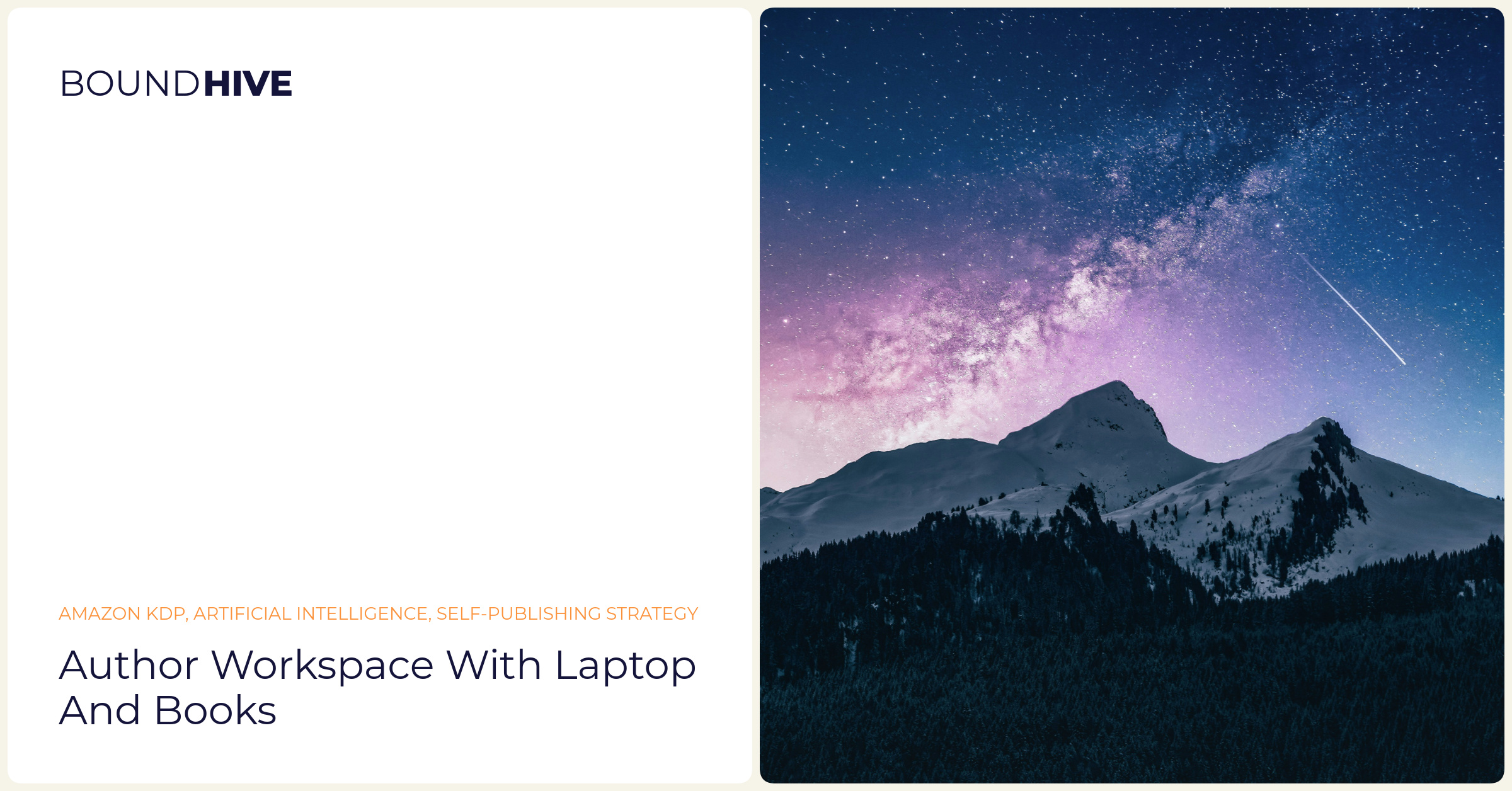 Author workspace with laptop and books