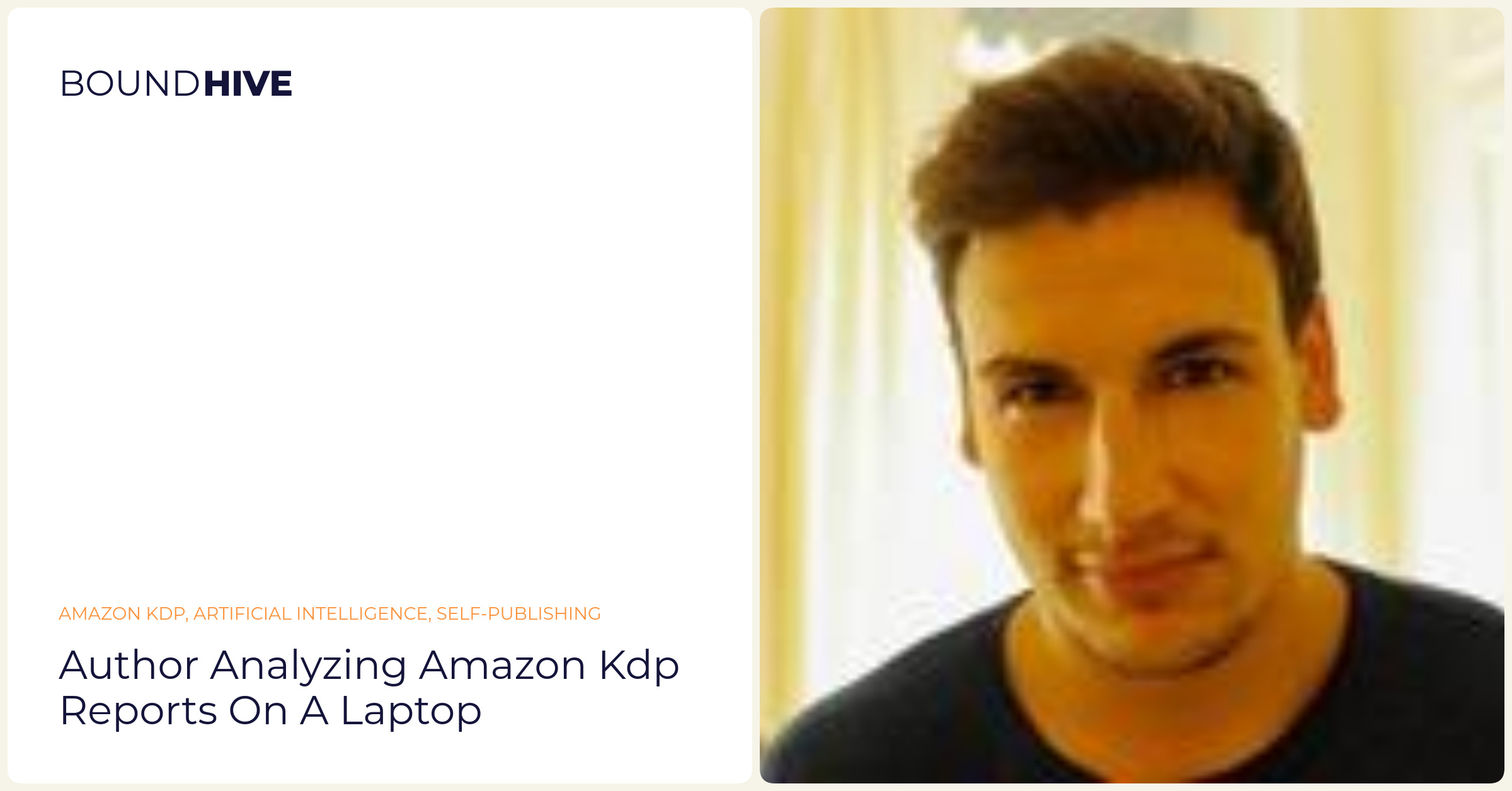 Author analyzing Amazon KDP reports on a laptop