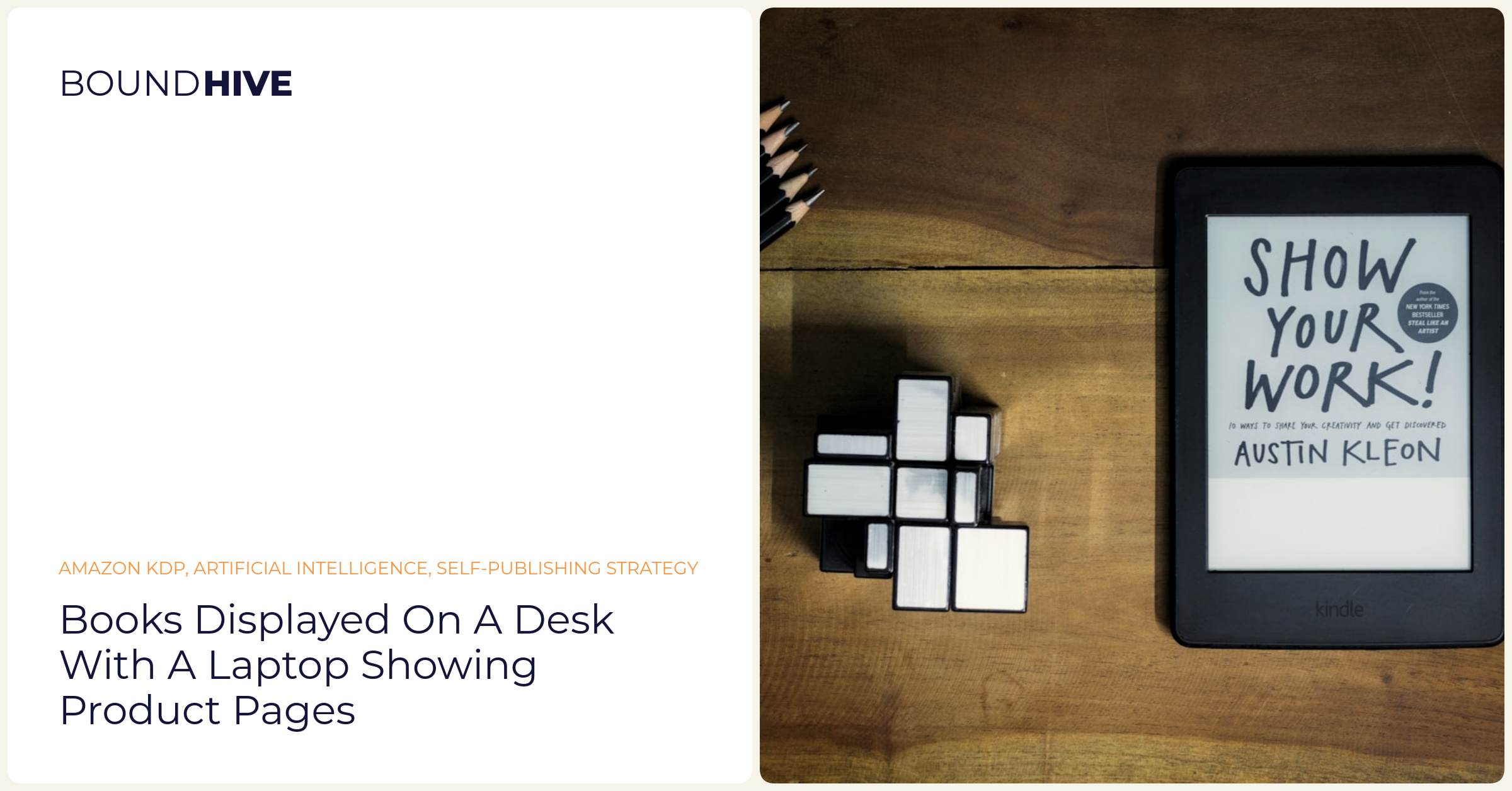 Books displayed on a desk with a laptop showing product pages