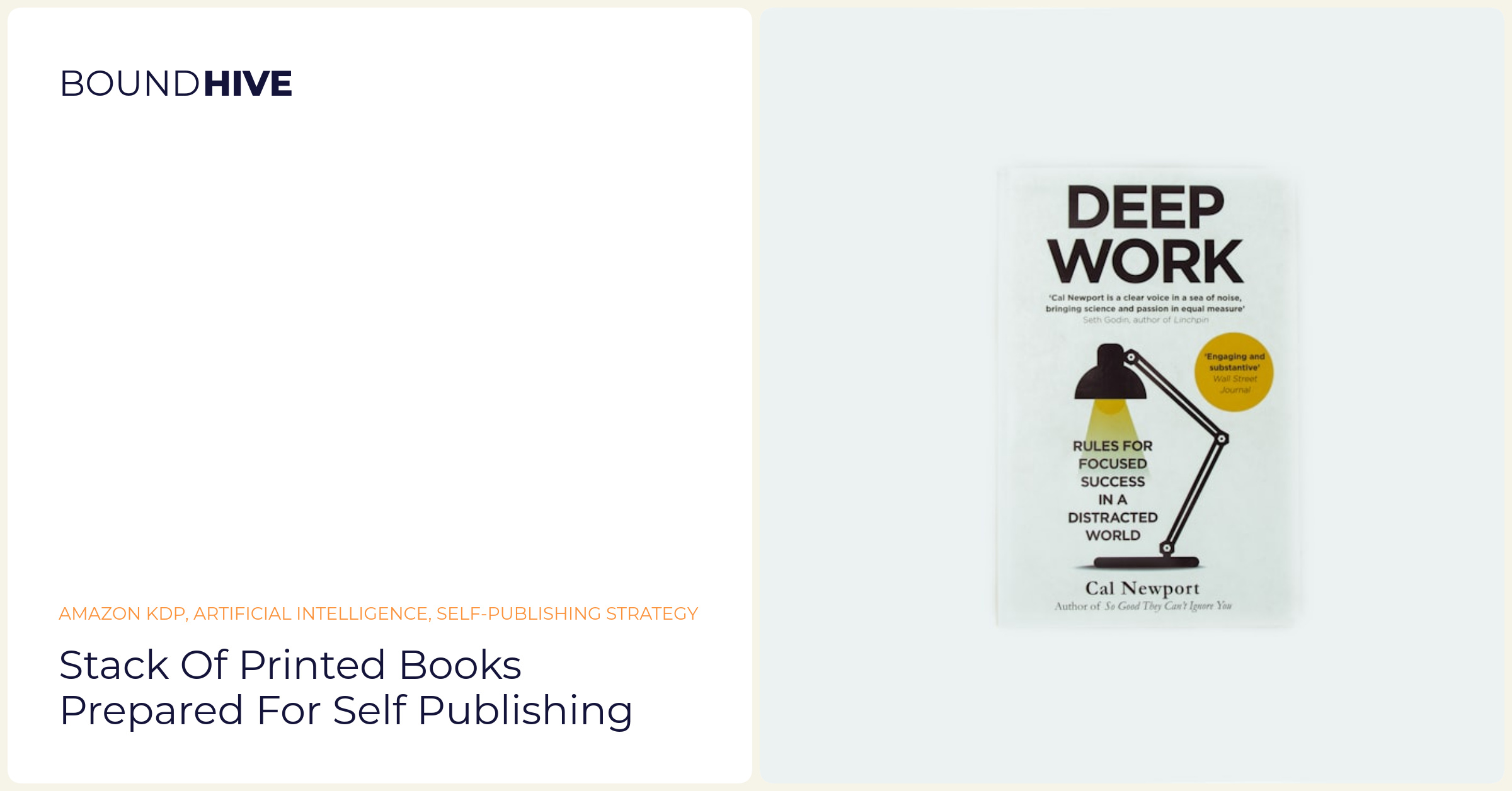 Stack of printed books prepared for self publishing